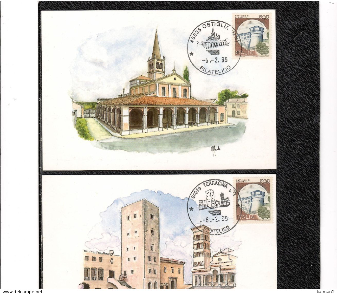 16675 - SERIE COMPLETA DI 10 CARTOLINE EMESSE DALLA AMM.NE DELLE POSTE E ANNULLATE IL  6.2.1995 - Colecciones Y Lotes