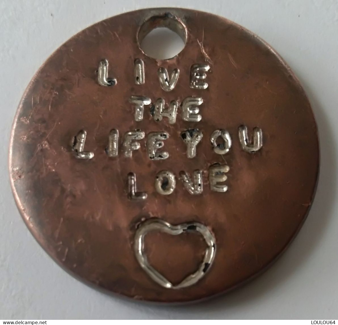 Jeton De Caddie - LIVE THE LIFE YOU LOVE - En Métal - (1) - - Munten Van Winkelkarretjes