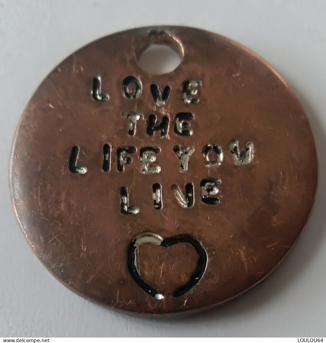 Jeton De Caddie - LIVE THE LIFE YOU LOVE - En Métal - (1) - - Moneda Carro