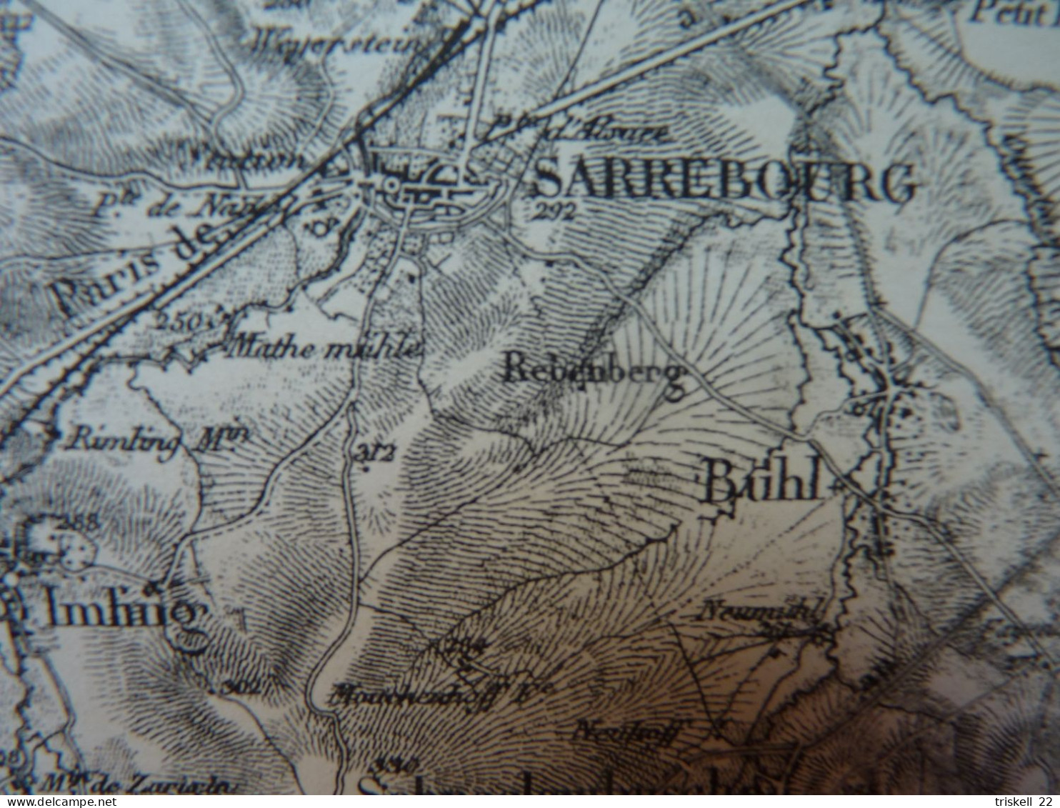 Carte D'État- Major De Sarrebourg, 1835 – Tirage De Juin 1884 - Europa