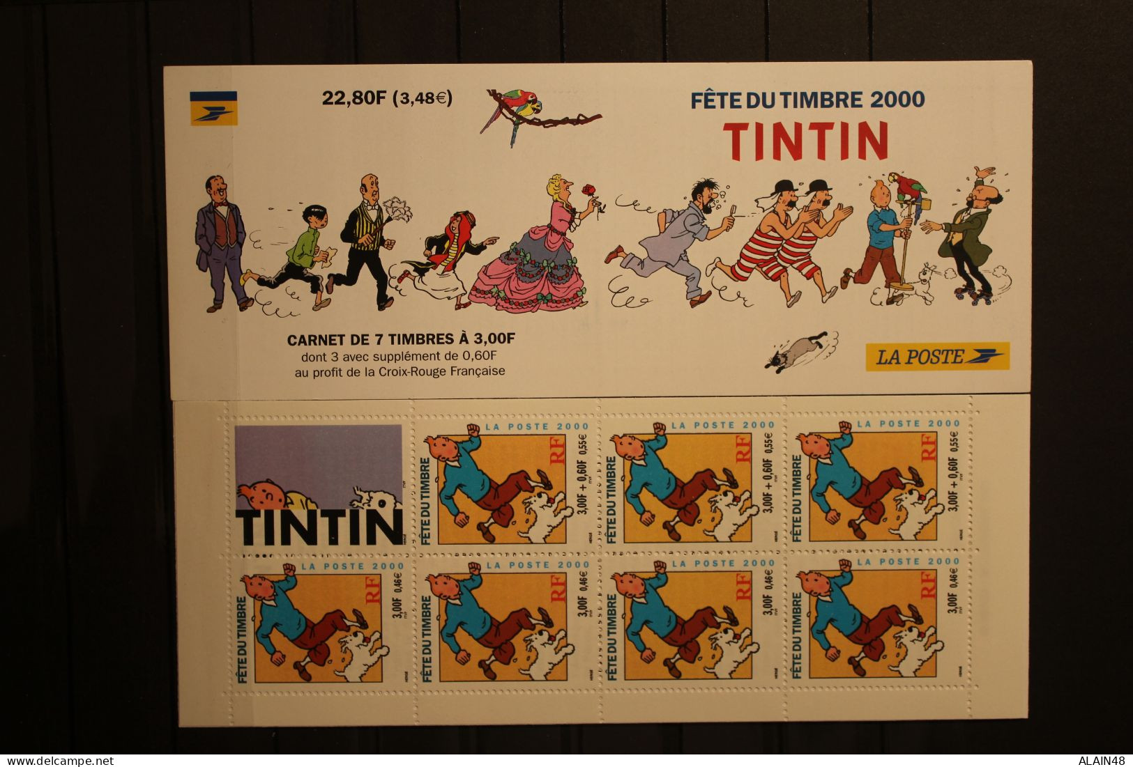 FRANCE 2000 CARNET BC3305 FETE DU TIMBRE TINTIN NEUFS** NON PLIE TB - Tag Der Briefmarke