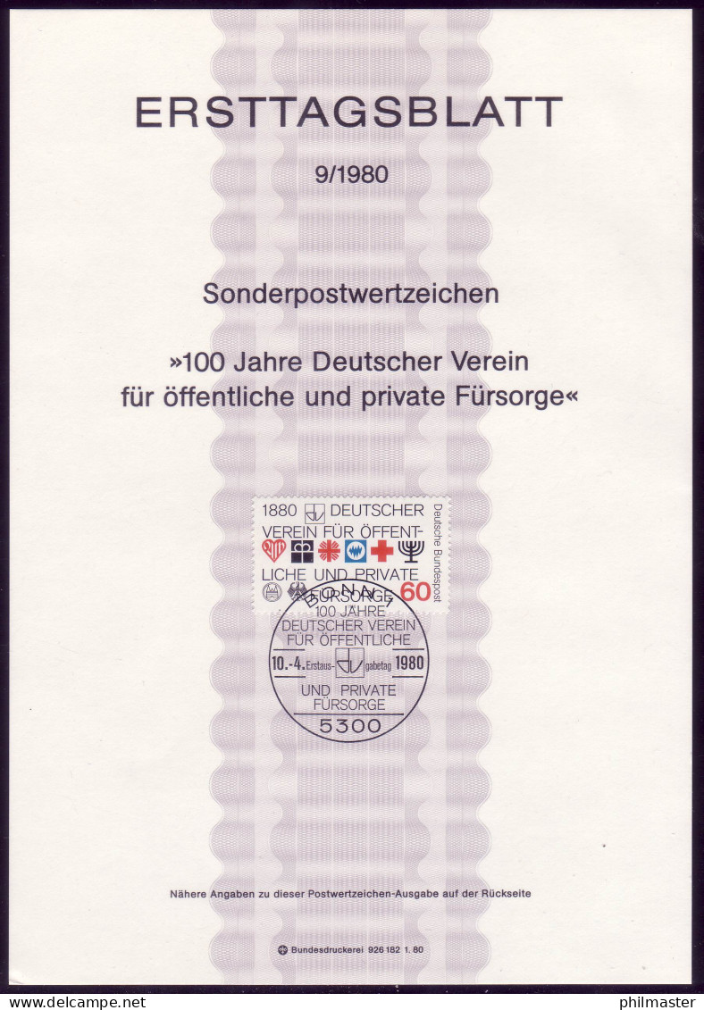 ETB 09/1980 Korrekte Schreibweise In Stempelmitte Dv - 1974-1980