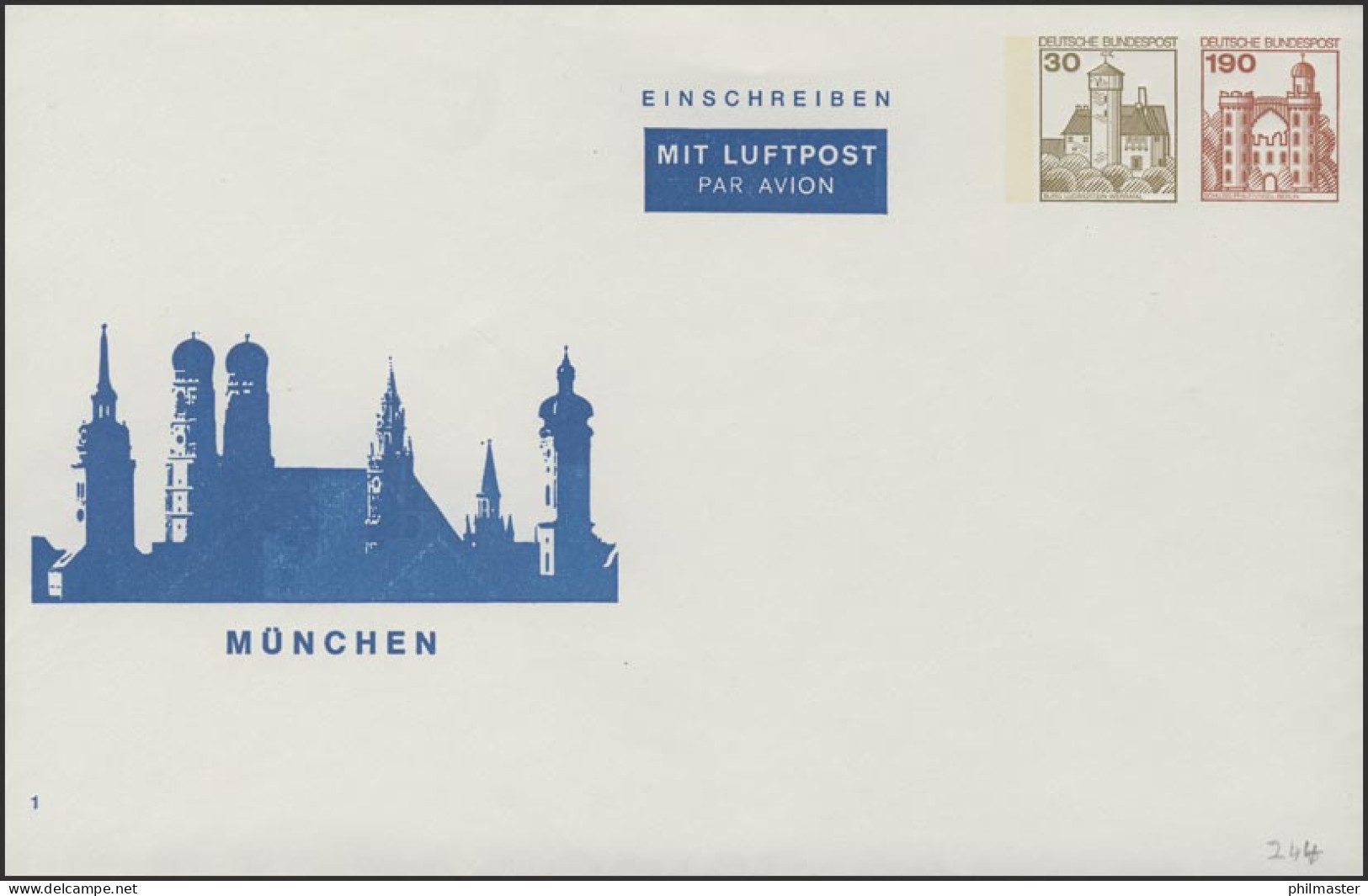 Umschlag 30+190 Pf BuS München ** - Private Covers - Mint