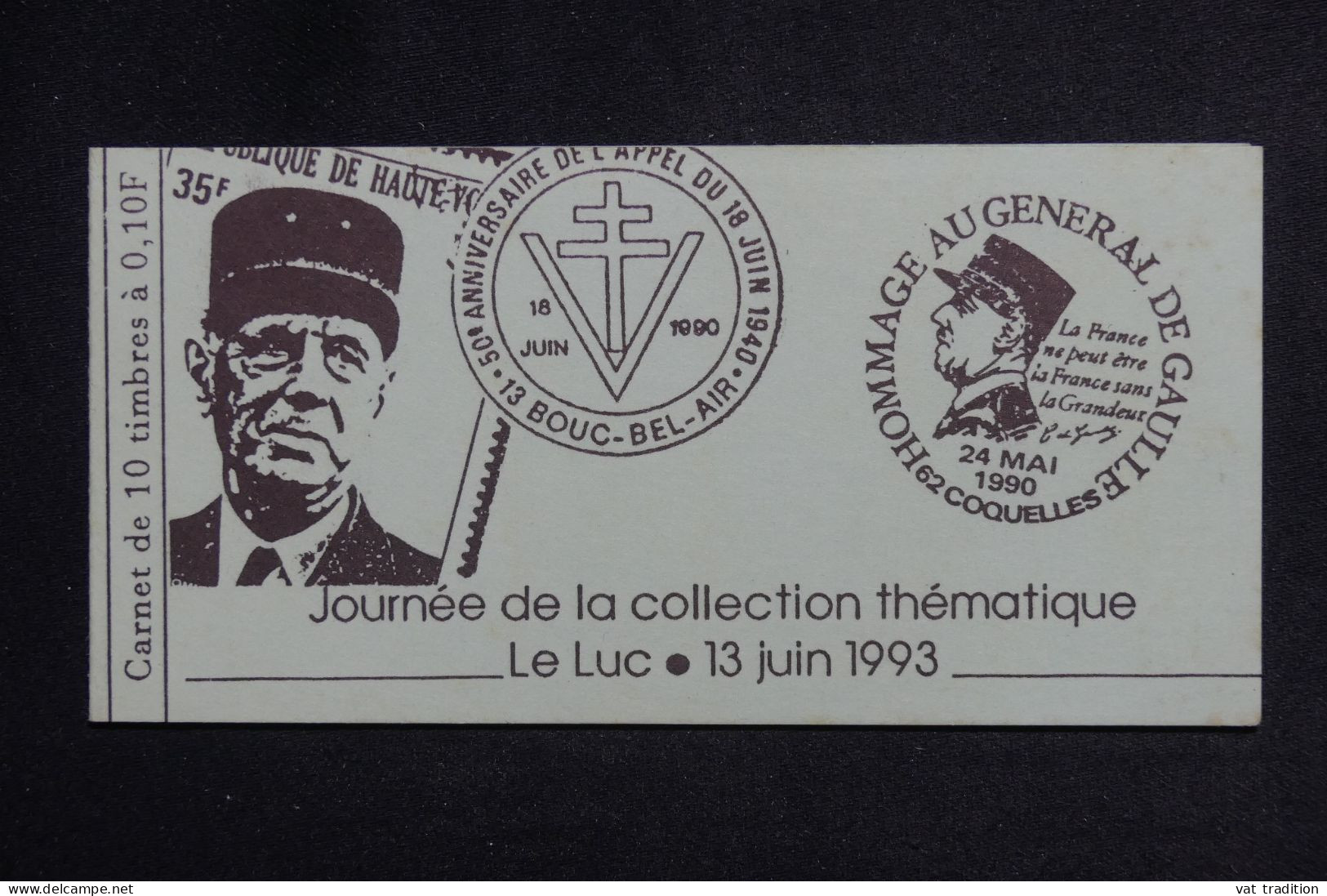 FRANCE - Carnet Privé De Le Luc En 1993 - Général De Gaulle  -  L 151121 - Commémoratifs