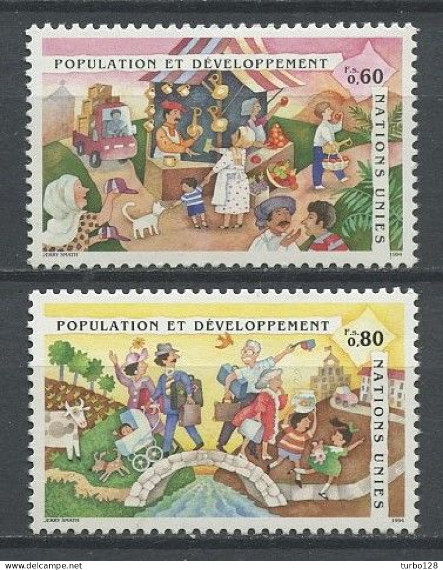N.U. GENEVE 1994 N° 274/275 ** Neufs MNH  Superbes C 2.85 € Population Et Développement Mère Enfant Marché - Unused Stamps