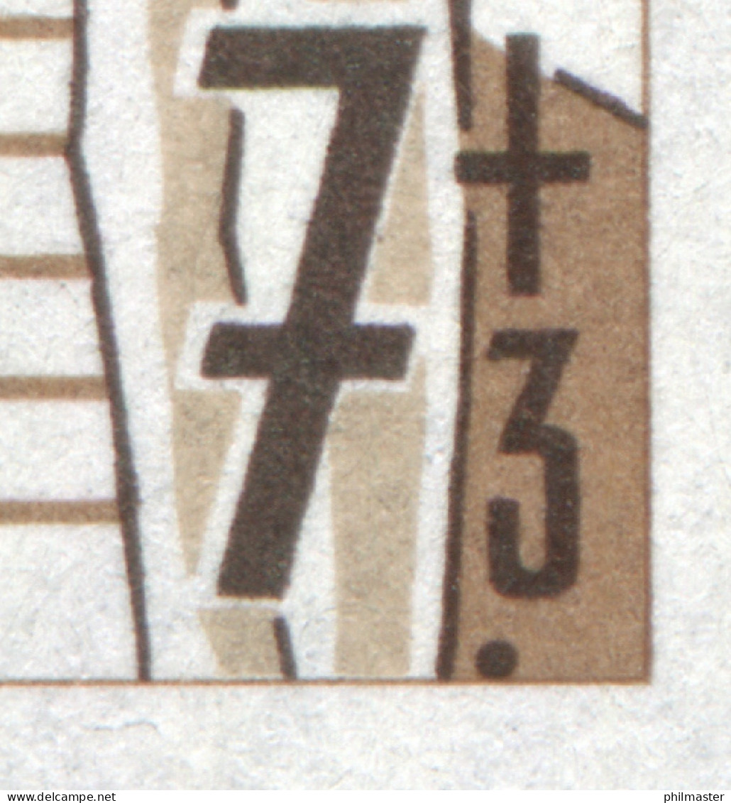 193 Kinder 7 Pf Mit PLF Brauner Fleck Unter Der 3, Feld 45 ** Postfrisch - Variétés Et Curiosités