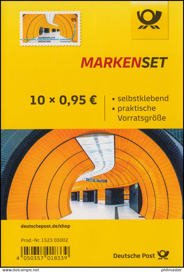 FB 100 U-Bahn-Station Marienplatz München, Folienblatt Mit 10x 3541, ** - 2011-2020