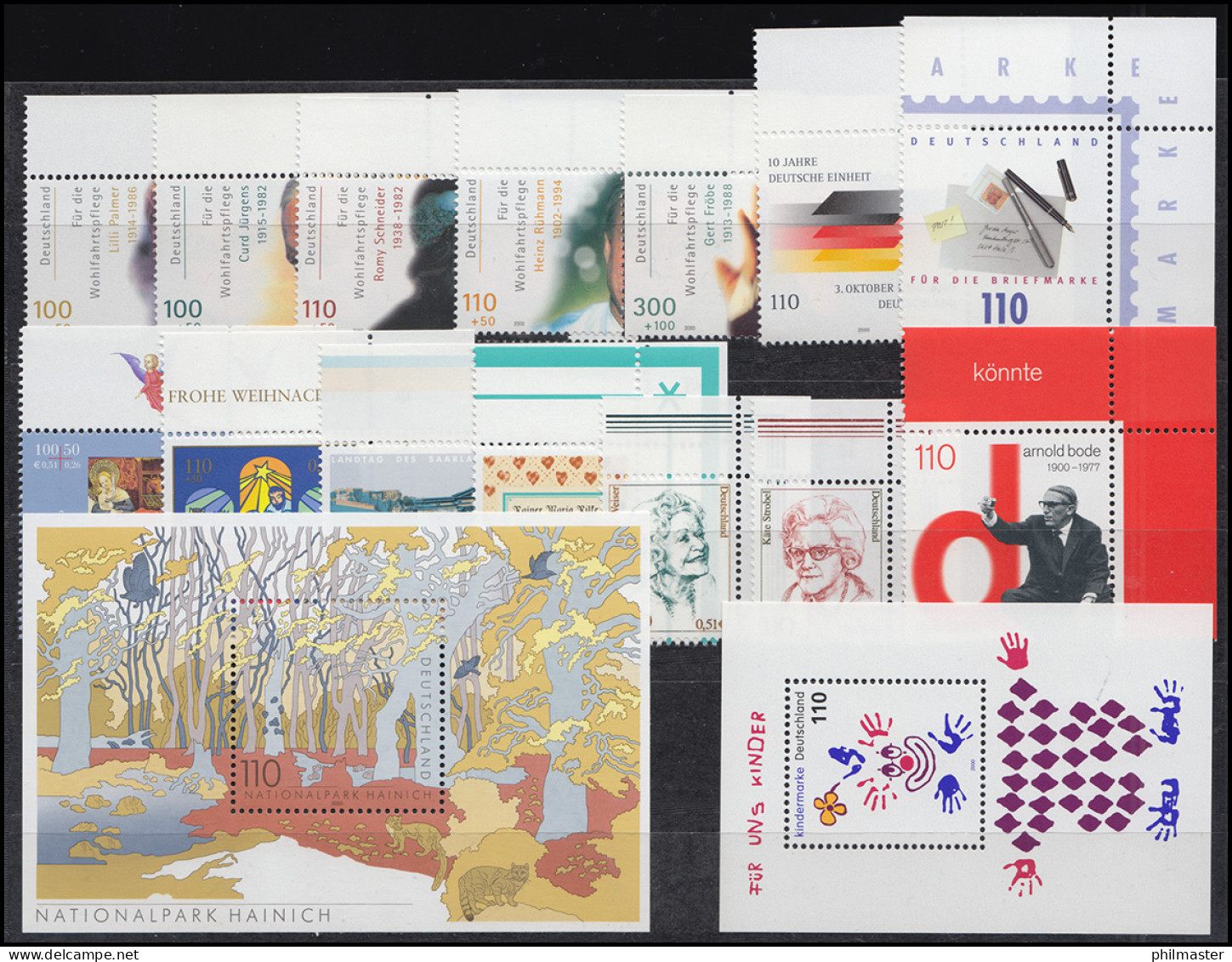 2087-2155 Bund-Jahrgang 2000 Kpl. Ecken Oben Rechts ** Postfrisch - Colecciones Anuales