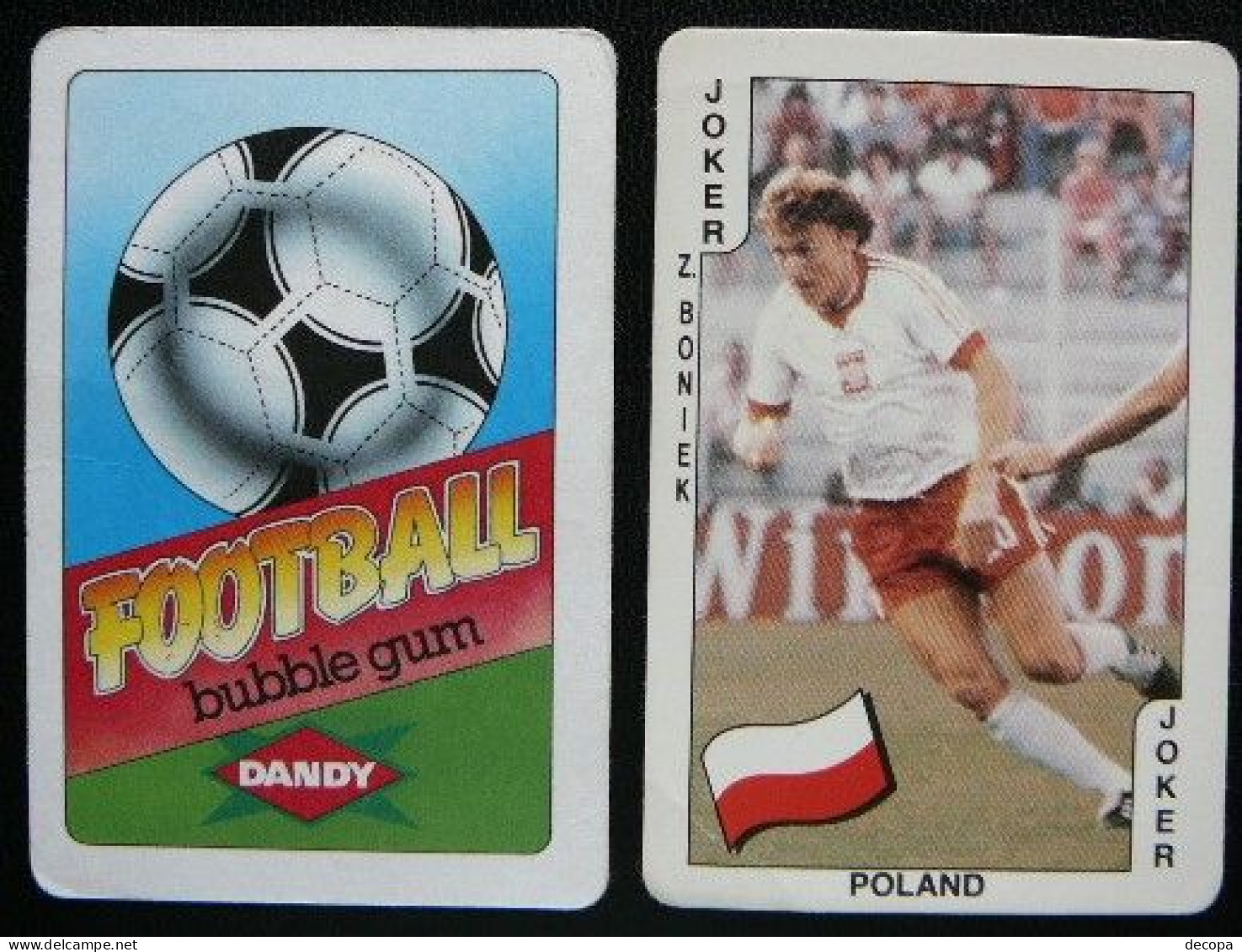 1 Joker       Football Bubble Gum DANDY   Boniek - Cartes à Jouer Classiques