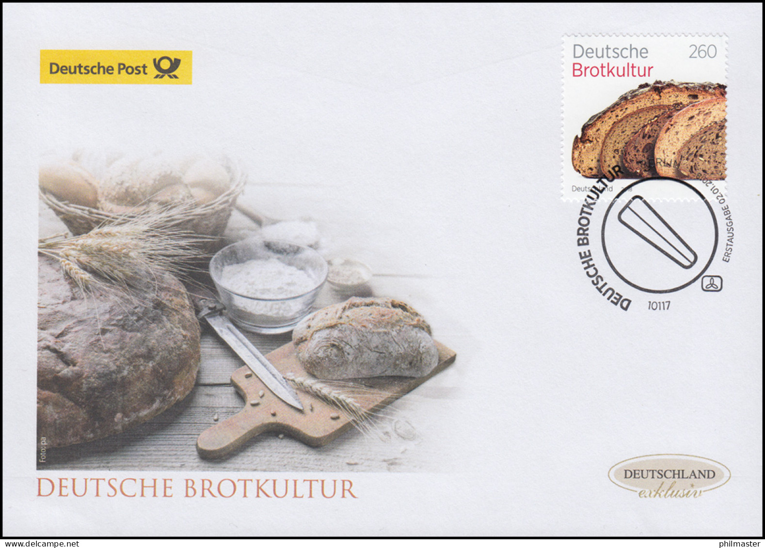 3355 Deutsche Brotkunst, Nassklebend, Schmuck-FDC Deutschland Exklusiv - Storia Postale