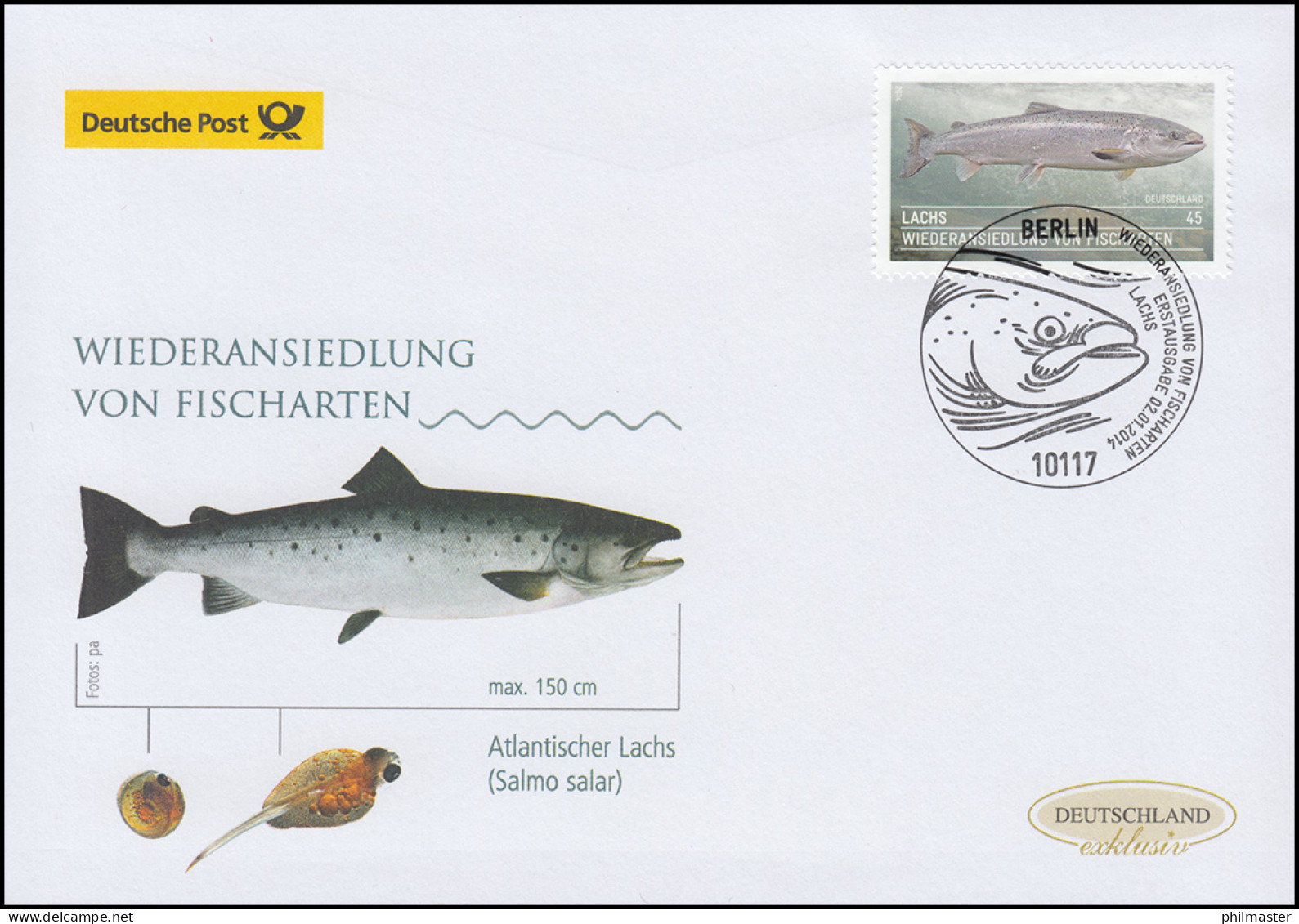 3051 Atlantischer Lachs, Schmuck-FDC Deutschland Exklusiv - Lettres & Documents