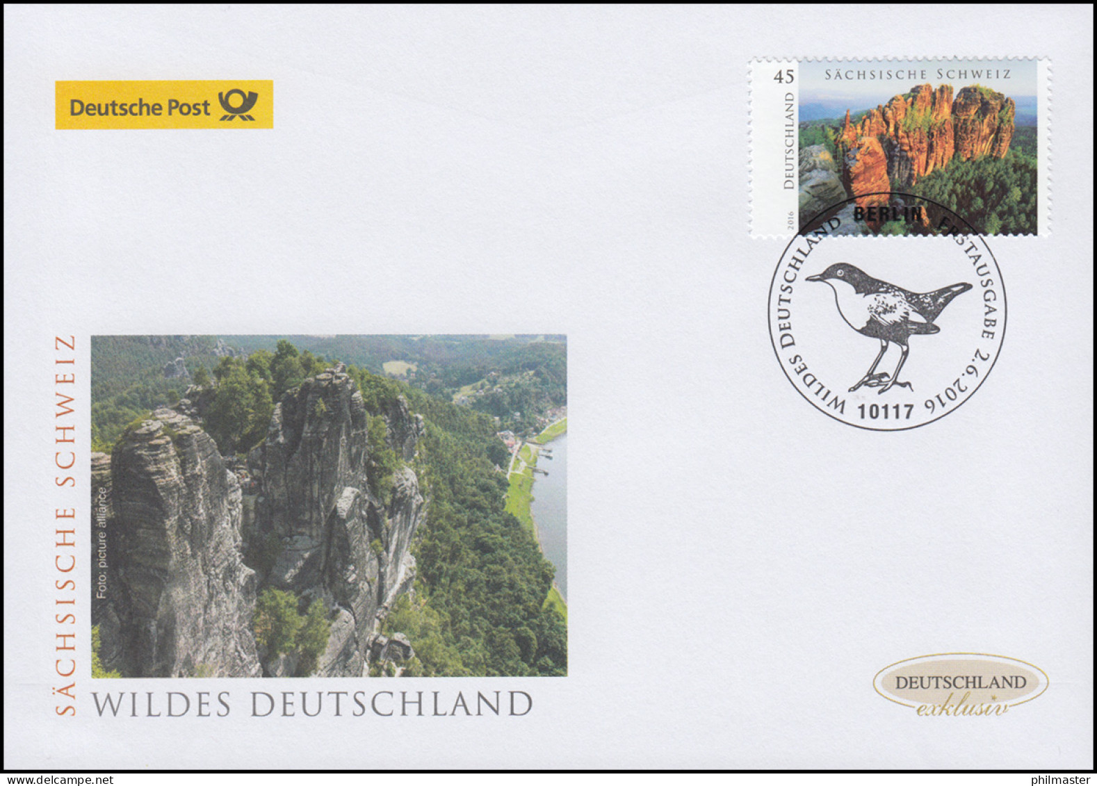 3248 Sächsische Schweiz, Nassklebend, Schmuck-FDC Deutschland Exklusiv - Briefe U. Dokumente