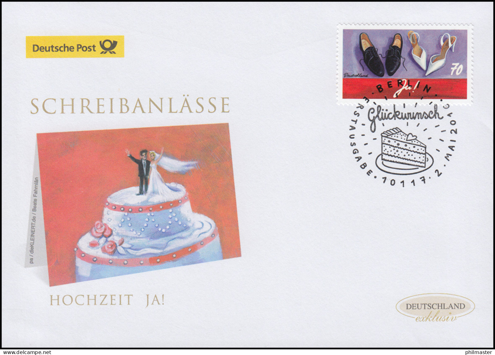 3234 Schreibanlässe: Hochzeit, Schmuck-FDC Deutschland Exklusiv - Lettres & Documents