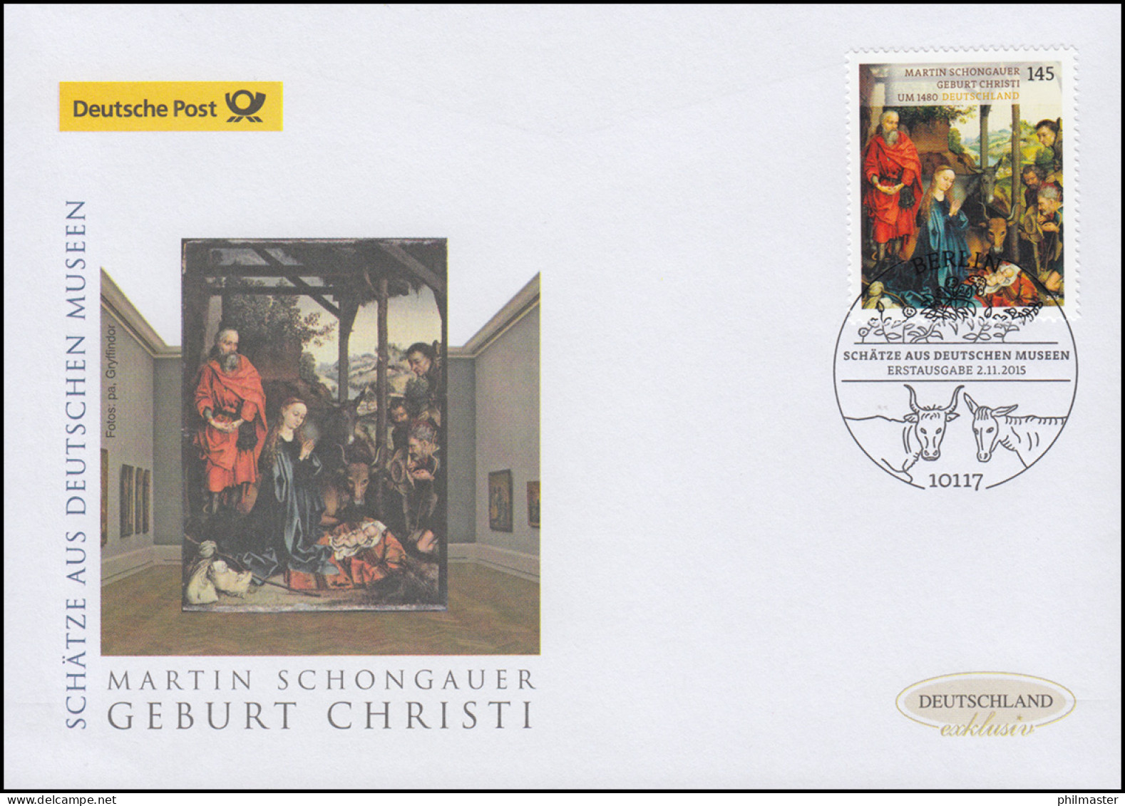 3184 Museumsschätze - Martin Schongauer, Schmuck-FDC Deutschland Exklusiv - Covers & Documents