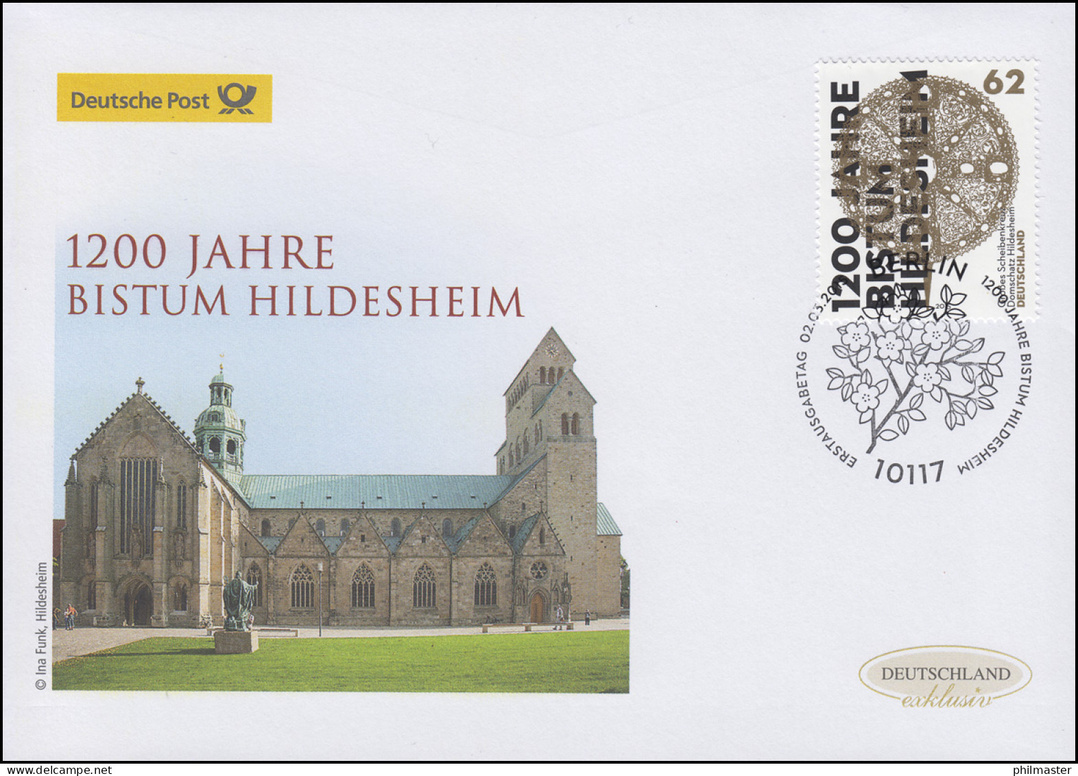 3137 Bistum Hildesheim - Großes Scheibenkreuz, Schmuck-FDC Deutschland Exklusiv - Brieven En Documenten