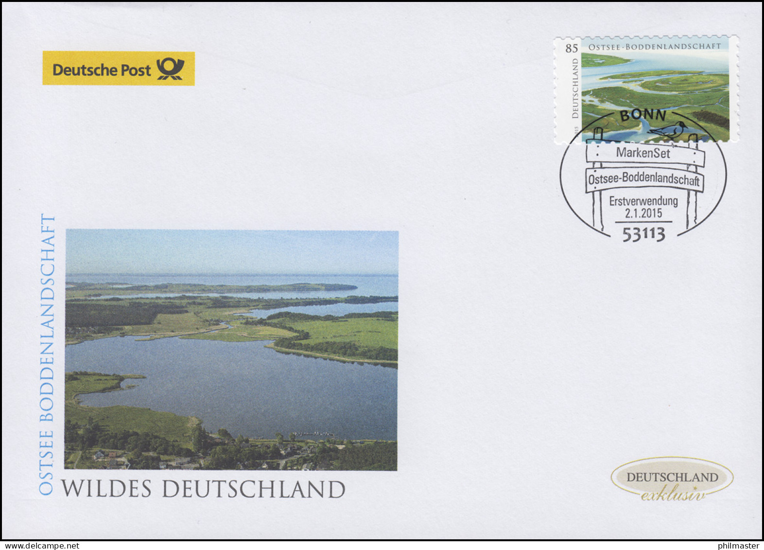 3131 Ostsee - Boddenlandschaft, Selbstklebend, Schmuck-FDC Deutschland Exklusiv - Storia Postale