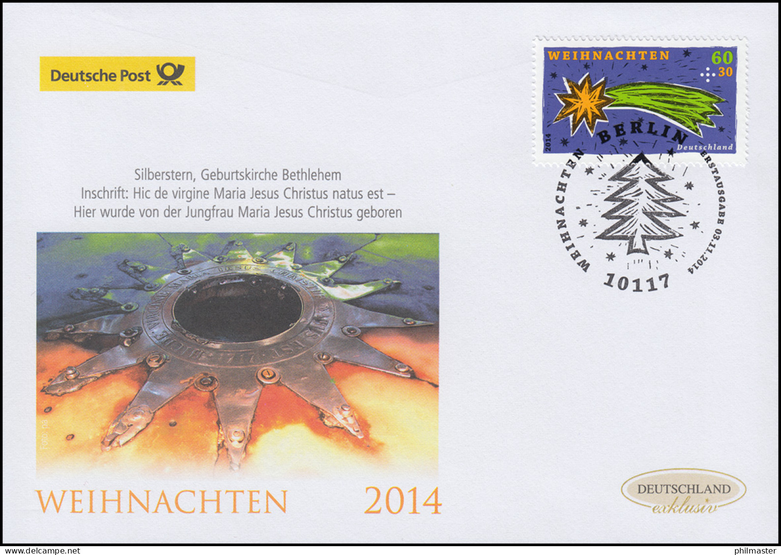 3108 Stern Von Bethlehem, Nassklebend, Schmuck-FDC Deutschland Exklusiv - Storia Postale