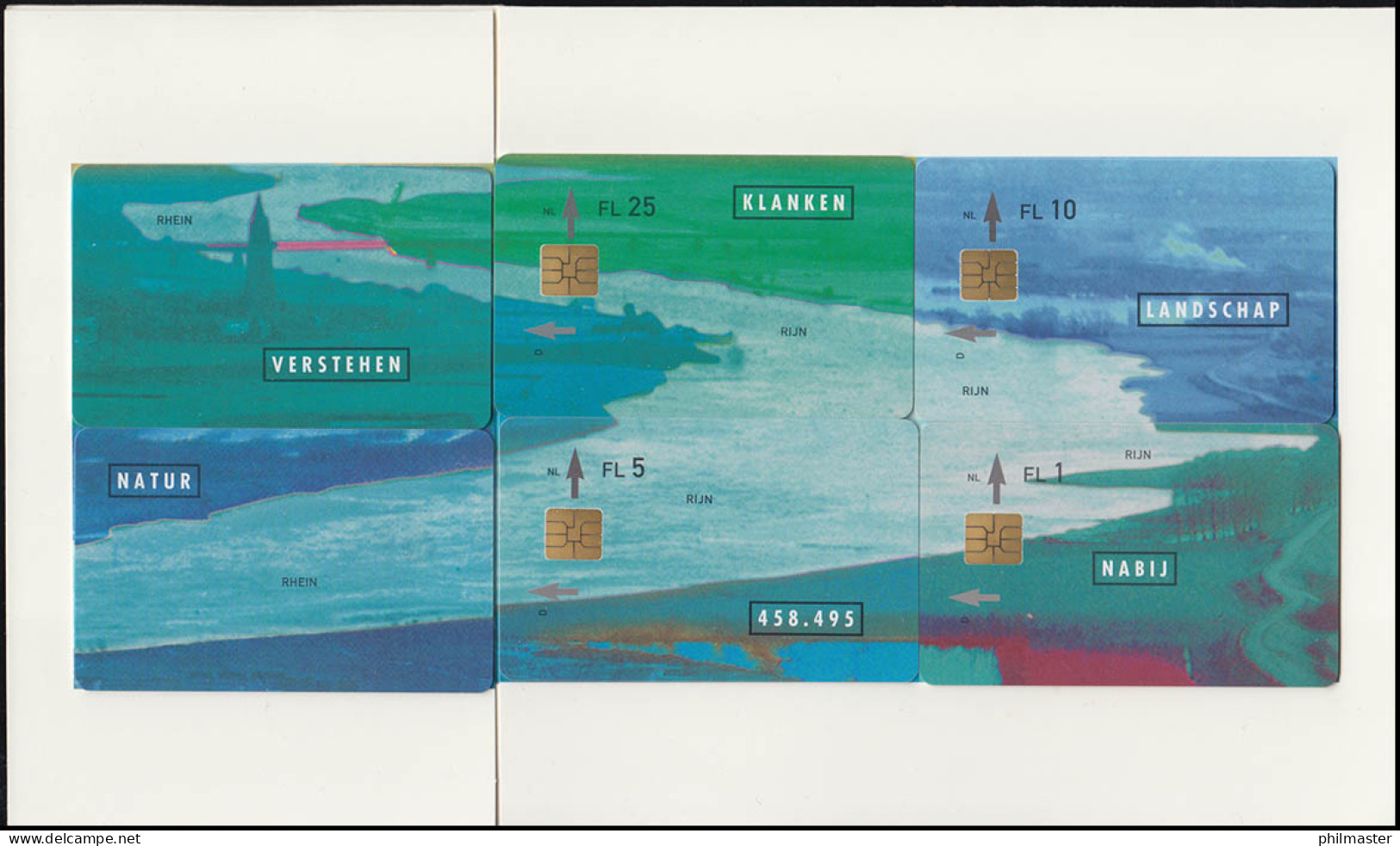 Telekom Und Ptt Telecom: Natur Der Rhein / Rijn 1994, Folder Mit 6 Telefonkarten - Umweltschutz Und Klima