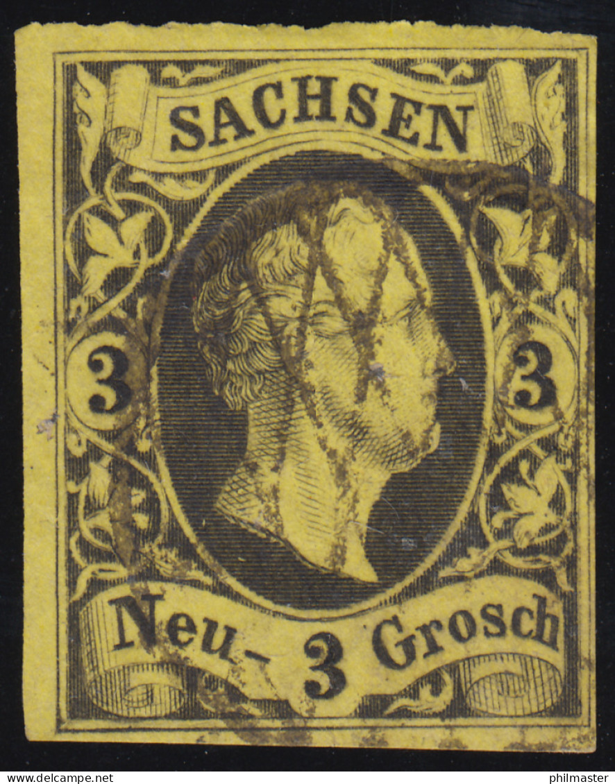 Sachsen 6 König August II. 3 Neu-Groschen, Gestempelt - Sachsen