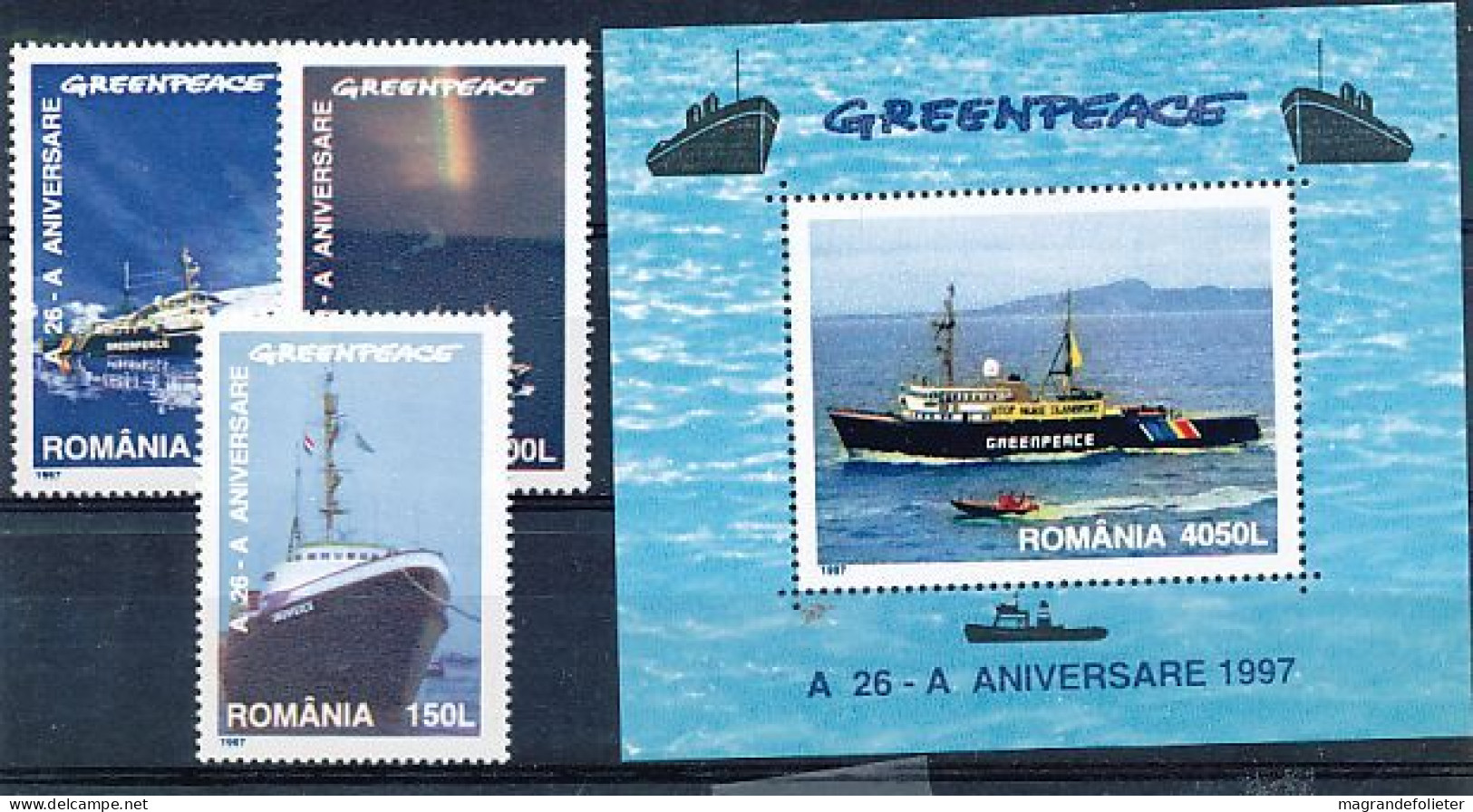 TIMBRE  ZEGEL STAMP  ROUMANIE BF GREENPEACE + TIMBRES  XX - Otros & Sin Clasificación