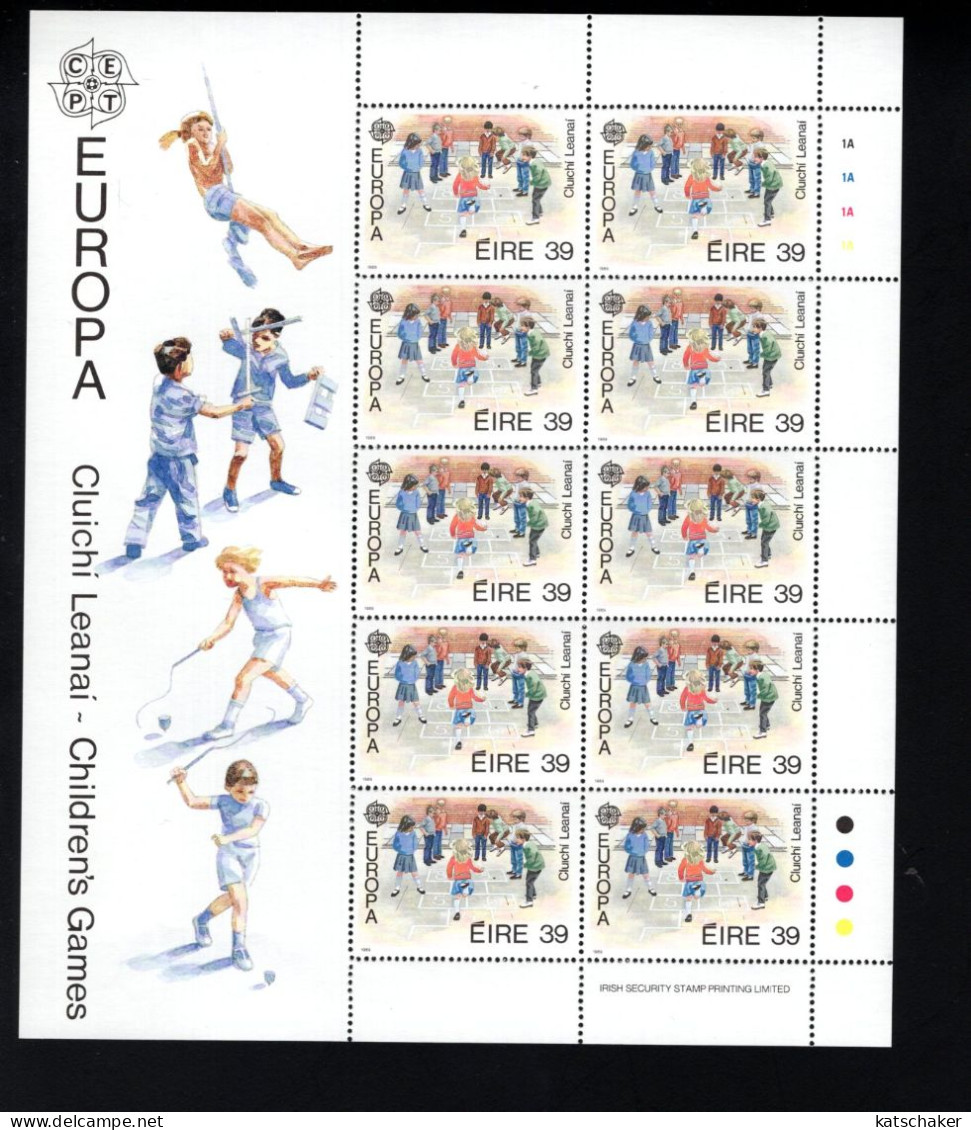 1997040821 1989  SCOTT 744 745  (XX) POSTFRIS  MINT NEVER HINGED - EUROPA ISSUE - SHEETS CHILDREN GAMES - Nuovi