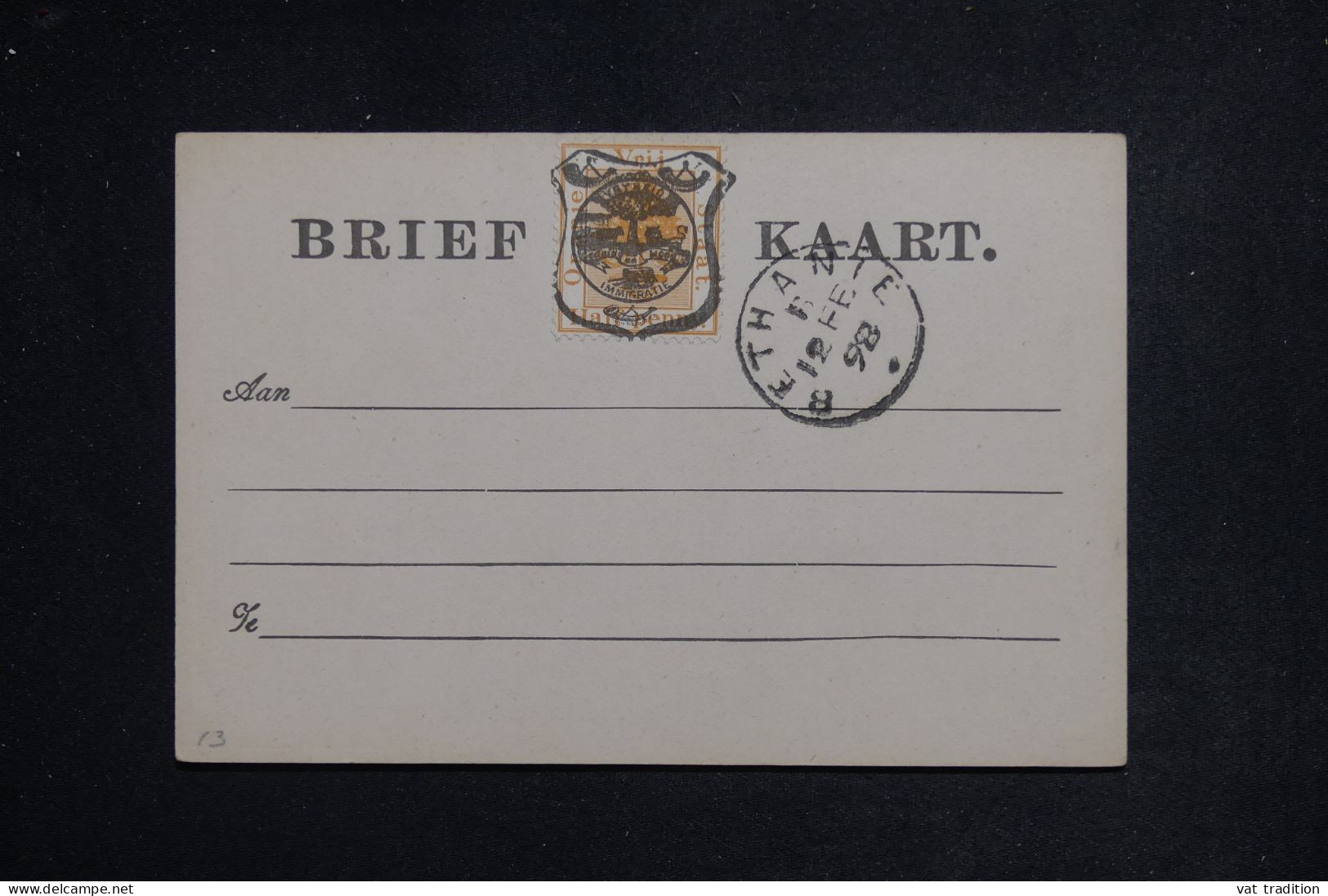 ORANGE - Carte Précurseur Avec Oblitération De Bethanie En 1898 - L 151128 - Oranje Vrijstaat (1868-1909)