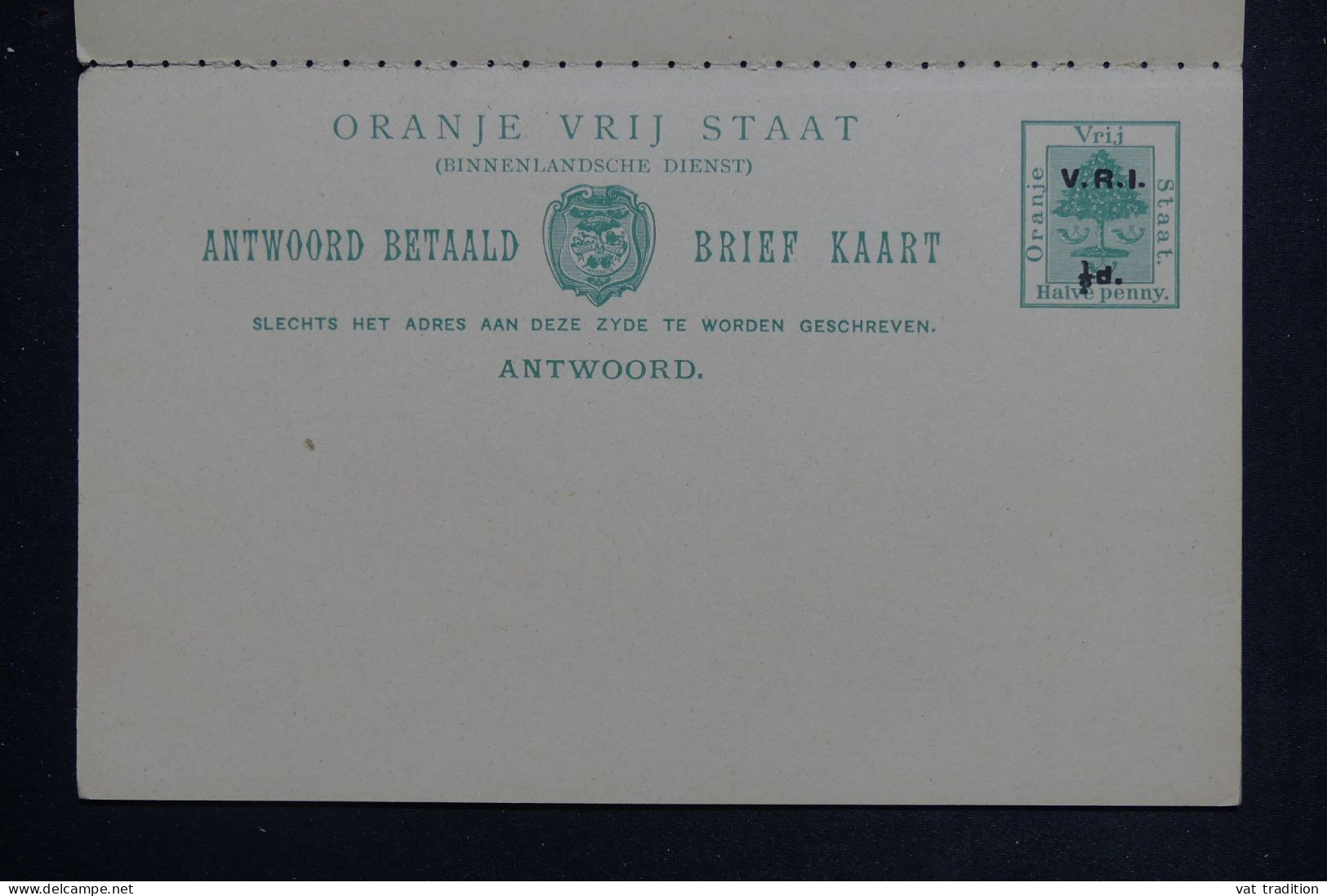 ORANGE - Entier Postal Surchargé + Réponse, Non Utilisé - L 151131 - Oranje-Freistaat (1868-1909)