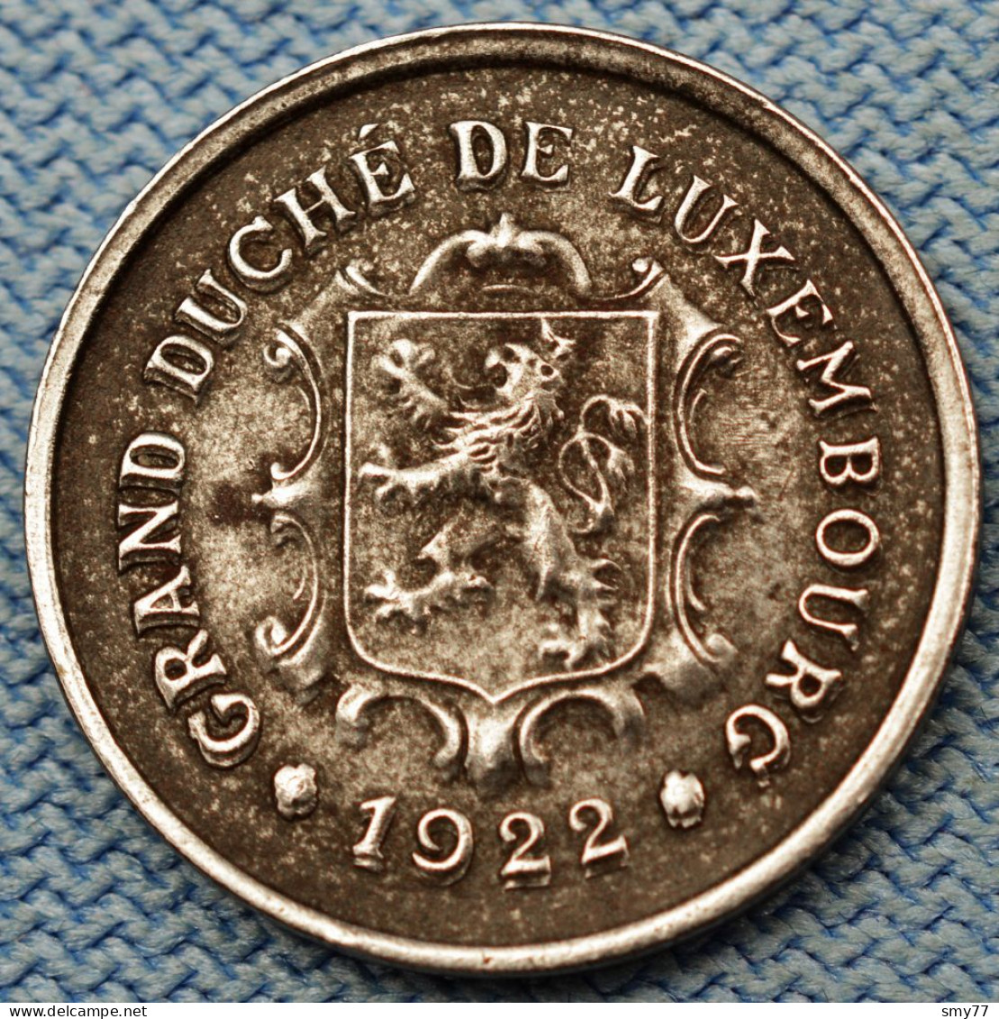 Luxembourg • 5 Centimes 1922 • Fautée / Error / Tréflage • Millésime Peu Courant / Keydate • Luxemburg  • [24-500] - Luxemburgo