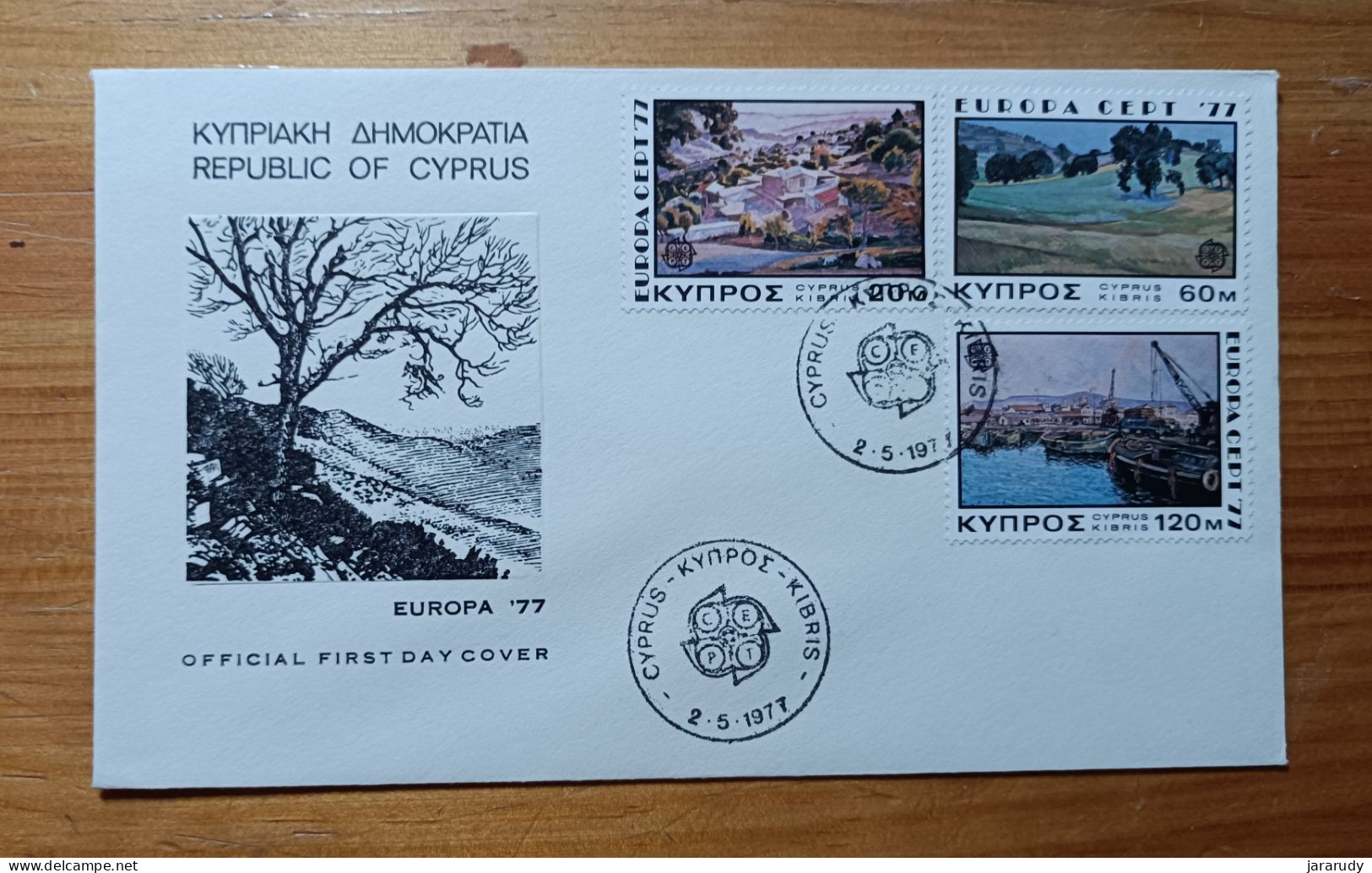 CHIPRE EUROPA CEPT 1977 FDC/SPD MNH - Cartas