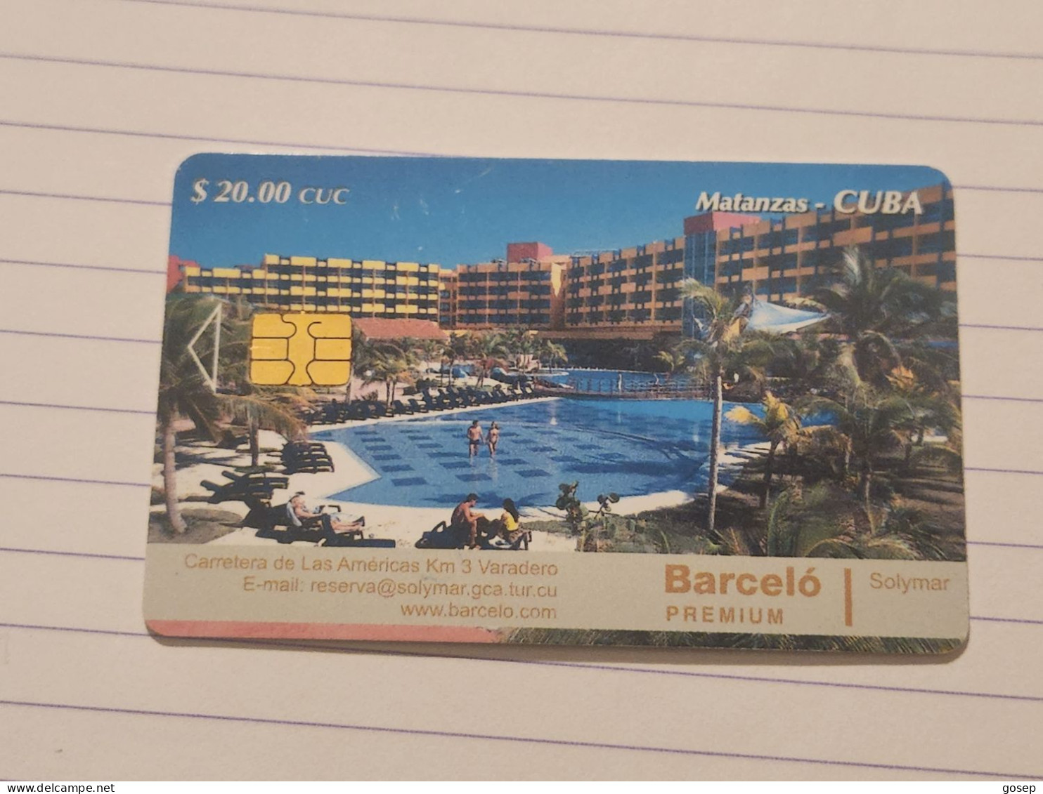 CUBA-(CU-ETE-0251)-Hotel Barcelò-(76)-($20.00)-(0007571837)-used Card+1card Prepiad Free - Cuba