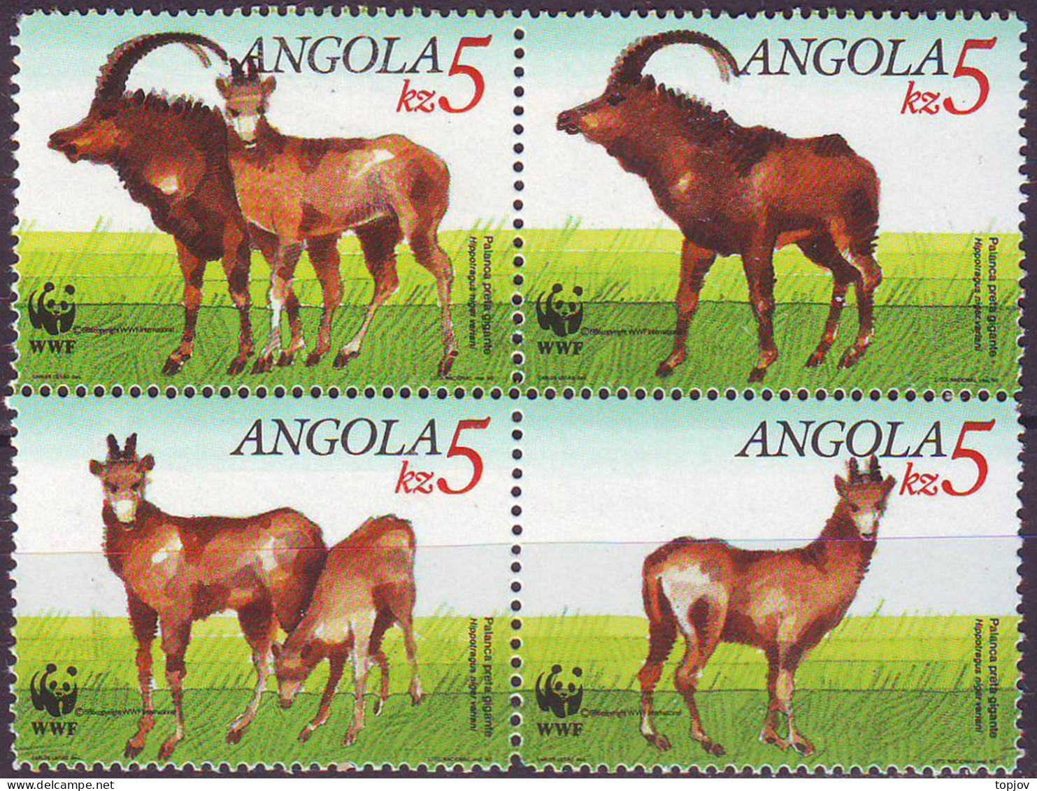 ANGOLA - WWF - ANTELOPES - **MNH - 1986 - Neufs