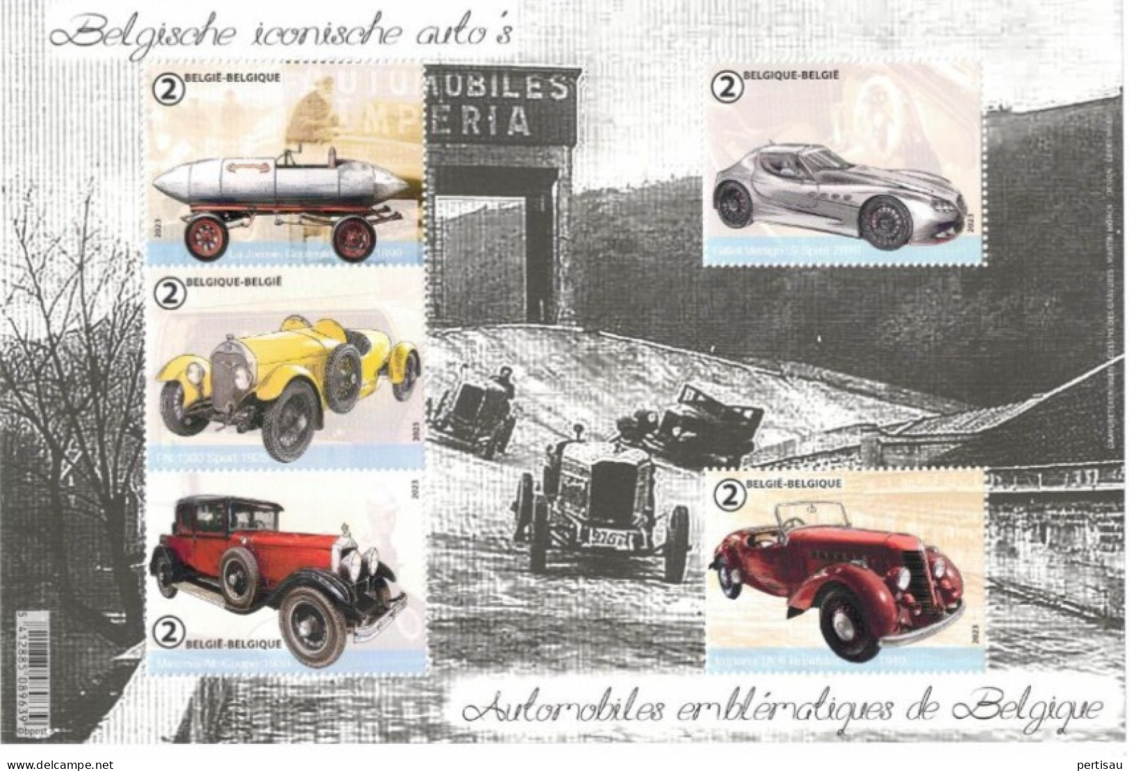 Belgische Nostalgische Auto's 2023 - Unused Stamps