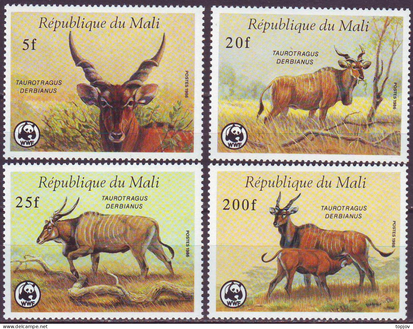 MALI - WWF  TAUROTRAGUS - **MNH - 1986 - Unused Stamps