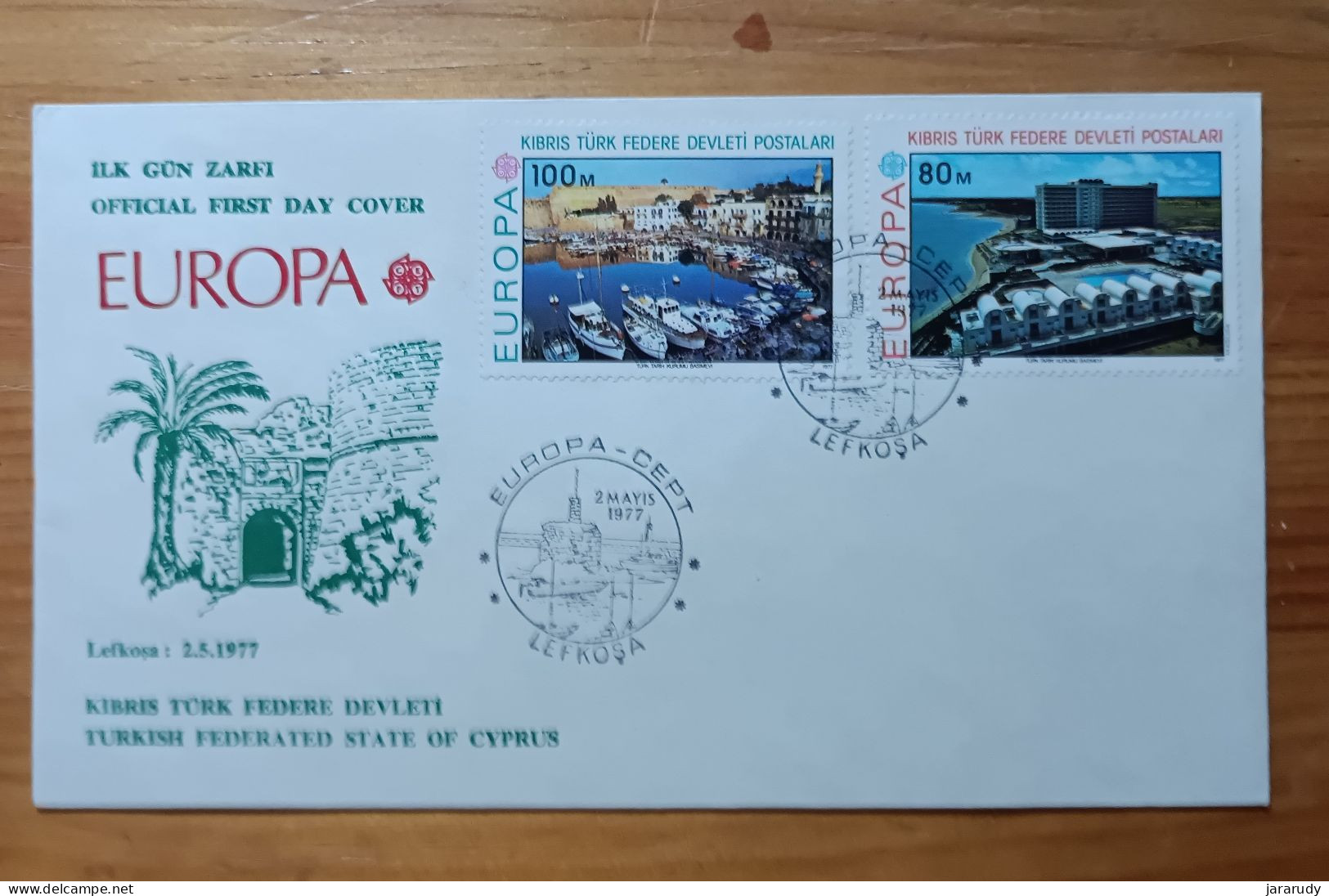 CHIPRE TURCO EUROPA CEPT 1977 FDC/SPD MNH - Cartas & Documentos