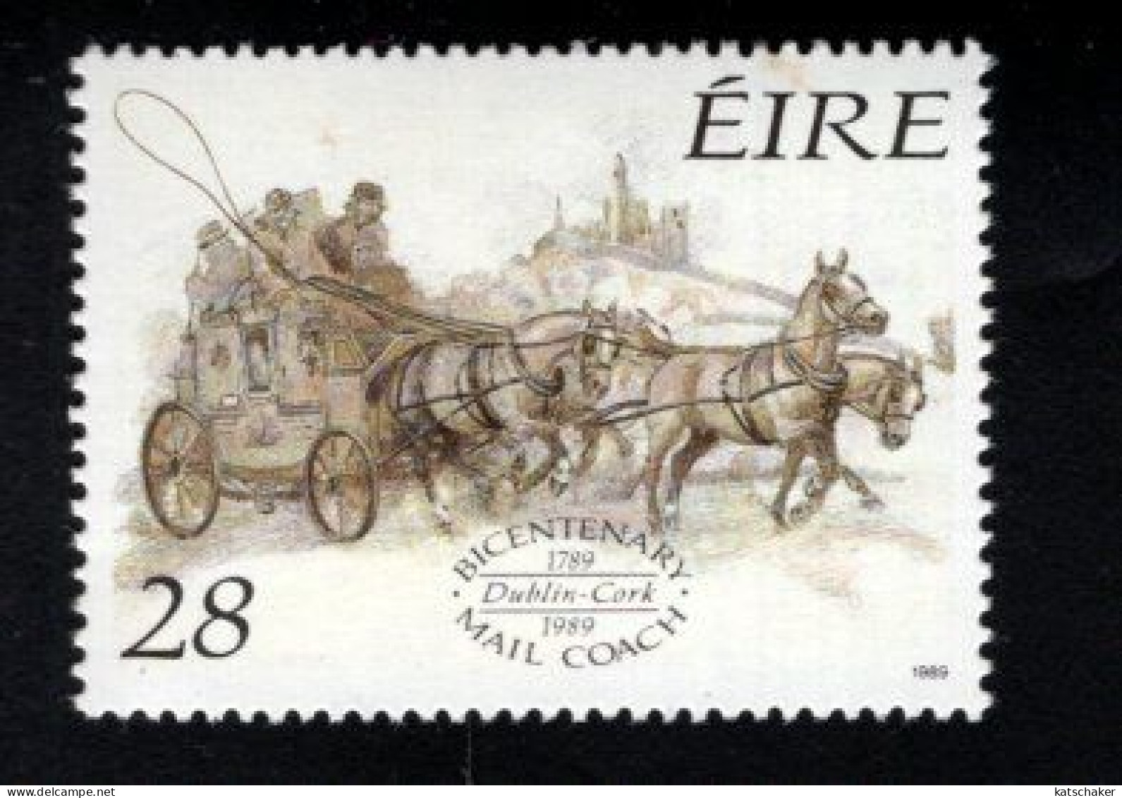 1997046773 1989  SCOTT 751  (XX) POSTFRIS  MINT NEVER HINGED - DUBLIN-CORK COACH - Neufs