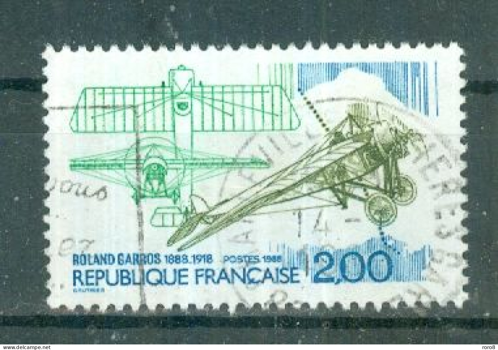 FRANCE - N°2544 Oblitéré - Centenaire De La Naissance De Roland Garros. - Usados