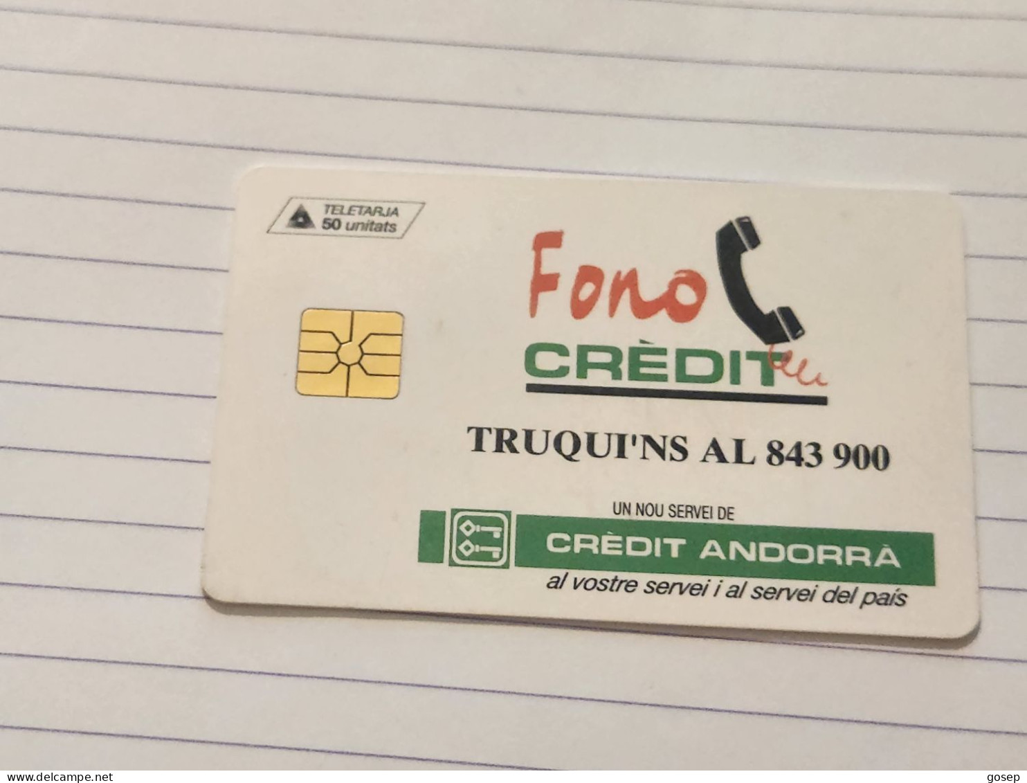 ANDORRA-(AD-STA-0021)-Credit Andorrà-(7)(50units)(10/1994)(tirage-10.000)used Card+1card - Andorra