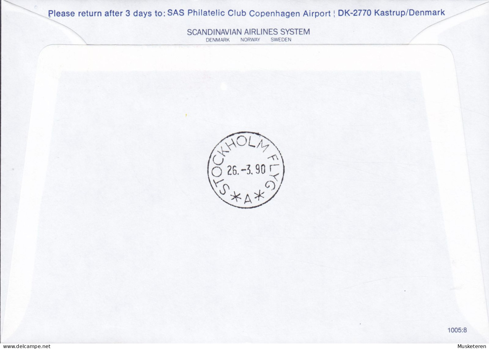 Finland SAS First DC-9 Flight TAMPERE-STOCKHOLM, TAMPERE 1990 Cover Brief Lettre Europa CEPT Stamp - Briefe U. Dokumente