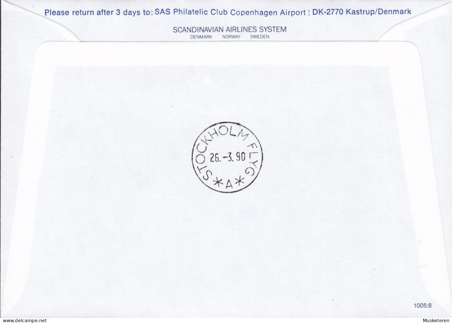 Finland SAS First DC-9 Flight TAMPERE-STOCKHOLM, TAMPERE 1990 Cover Brief Lettre Europa CEPT Stamp - Lettres & Documents