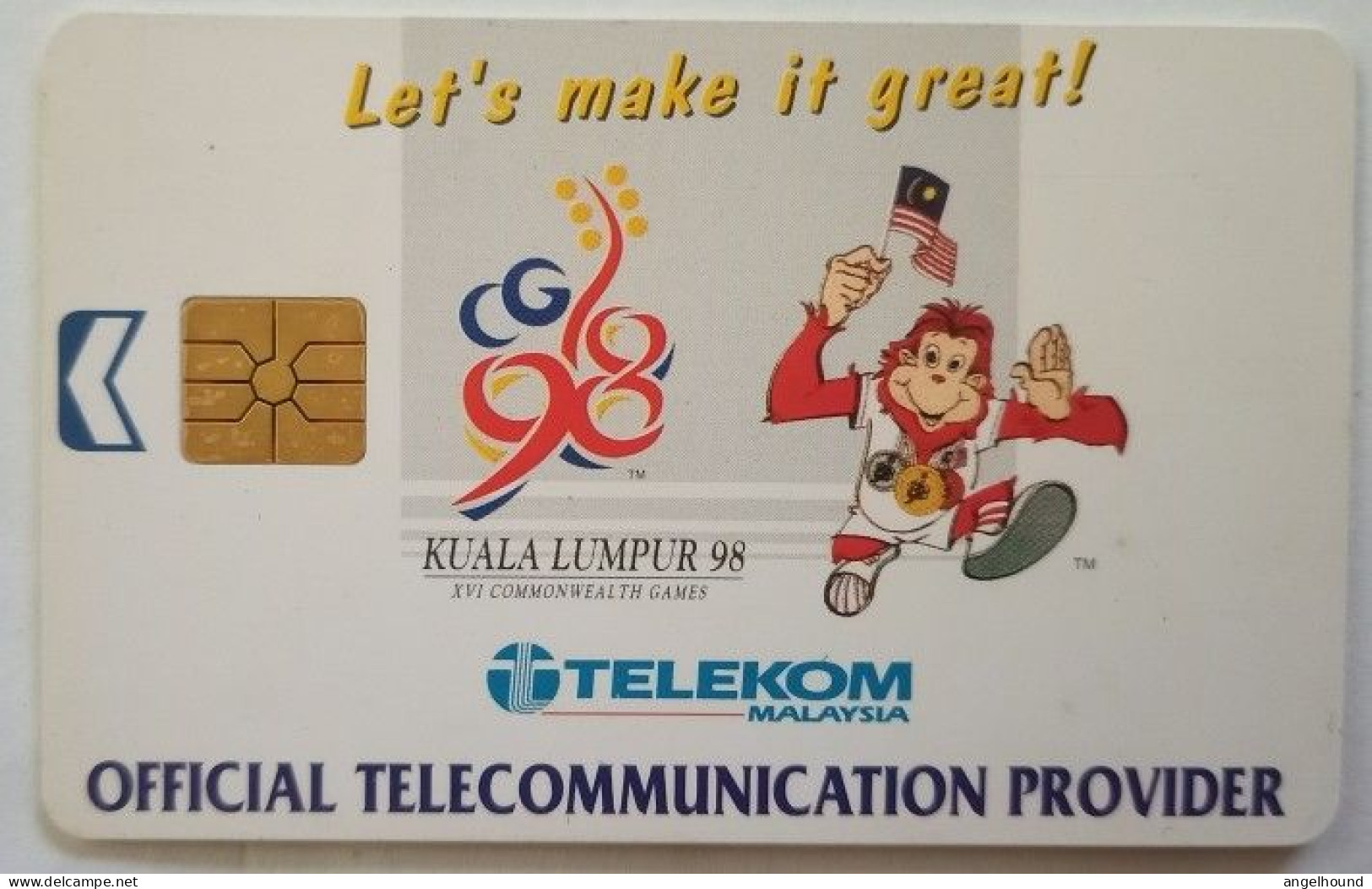 Malaysia Cadfon Rm10 Chip Card - Kuala Lumpur ' 98 Let's Make It Great - Malasia