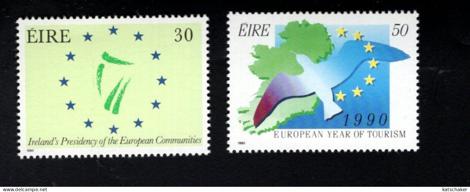 1997048771 1990  SCOTT 763 764  (XX) POSTFRIS  MINT NEVER HINGED - IRELAND PRESIDENCY OF THE EUROPEAN COMMUNITIES - Unused Stamps