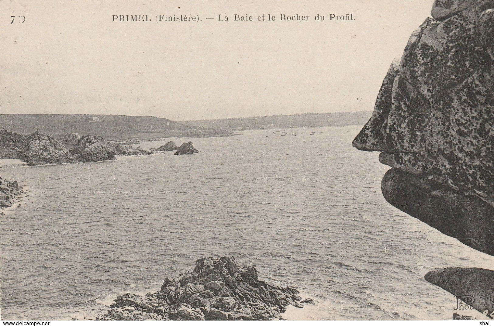 CPA PRIMEL LA BAIE ET LE ROCHER DU PROFIL - Primel