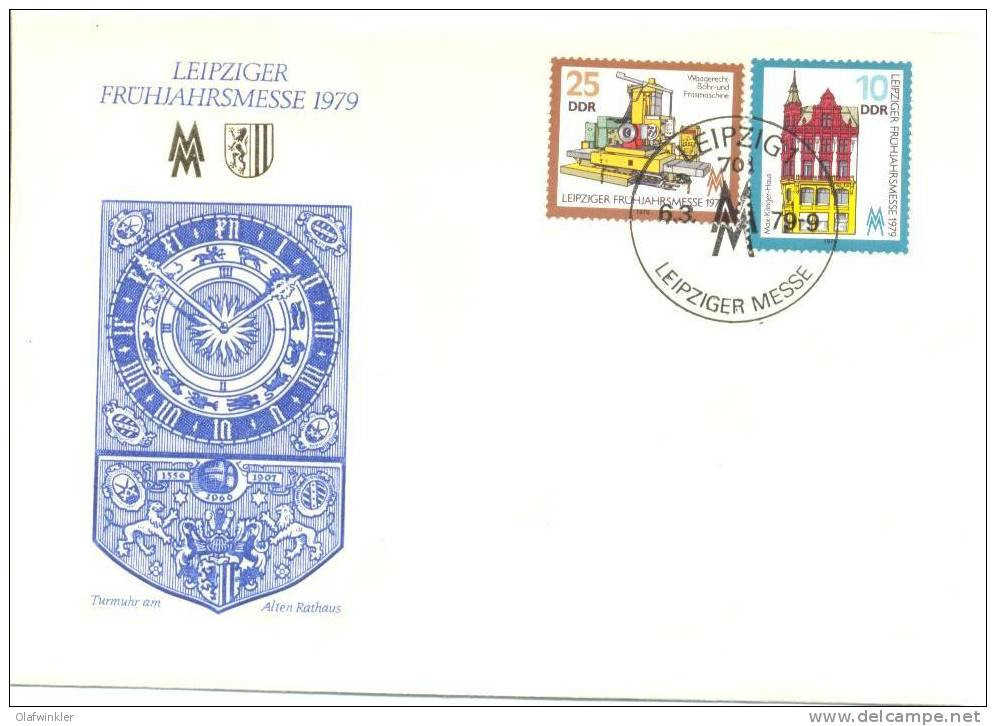 1979 Leipziger Frühjahrsmesse Mi 2403-4 / Sc 1991-2 / YT 2070-1 FDC/PDJ [ls] - Autres & Non Classés