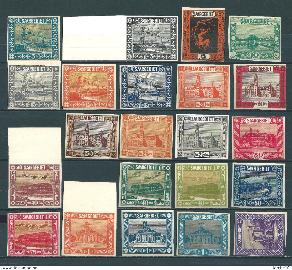Probedrucke Saar MiNr. 84-93 P Geprüft Ney BPP  (sab33) - Unused Stamps