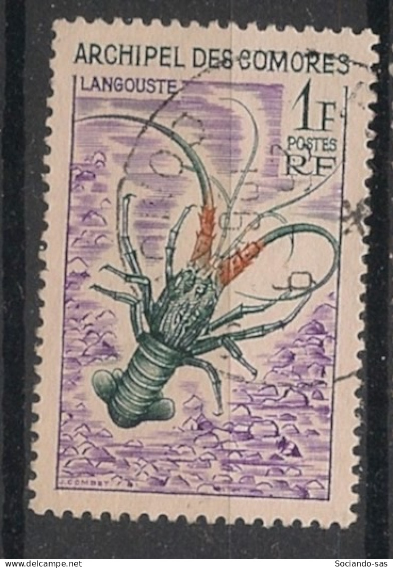 COMORES - 1966 - N°YT. 35 - Langouste - Oblitéré / Used - Used Stamps