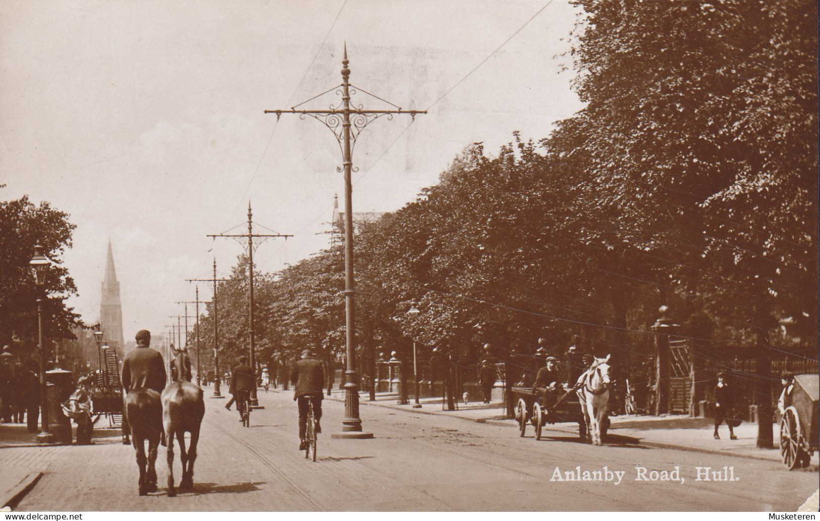 United Kingdom PPC Anlanby Road, Hull. HULL Yorkshire 1926 To Denmark Echte Real Photo (2 Scans) - Hull