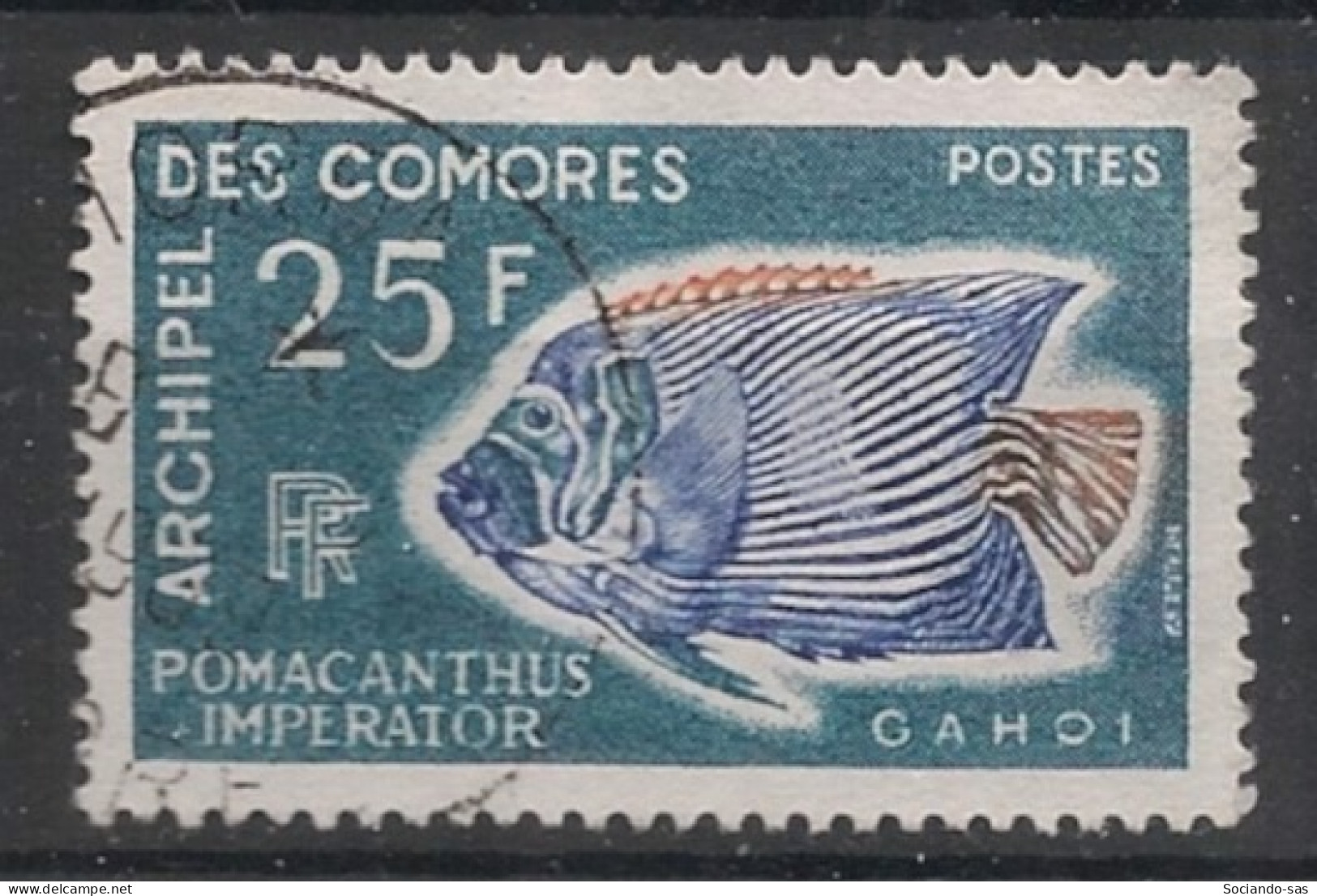 COMORES - 1968 - N°YT. 48 - Poisson - Oblitéré / Used - Usati