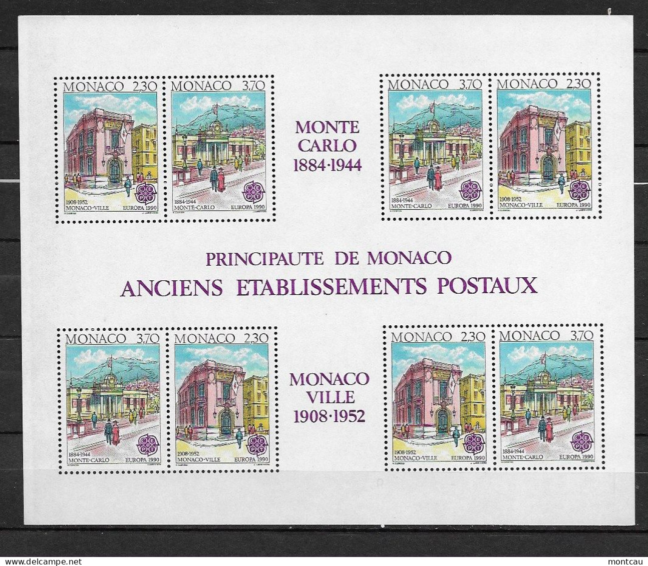 Monaco 1990.  Europa Mi 1961-62  (**) - 1990