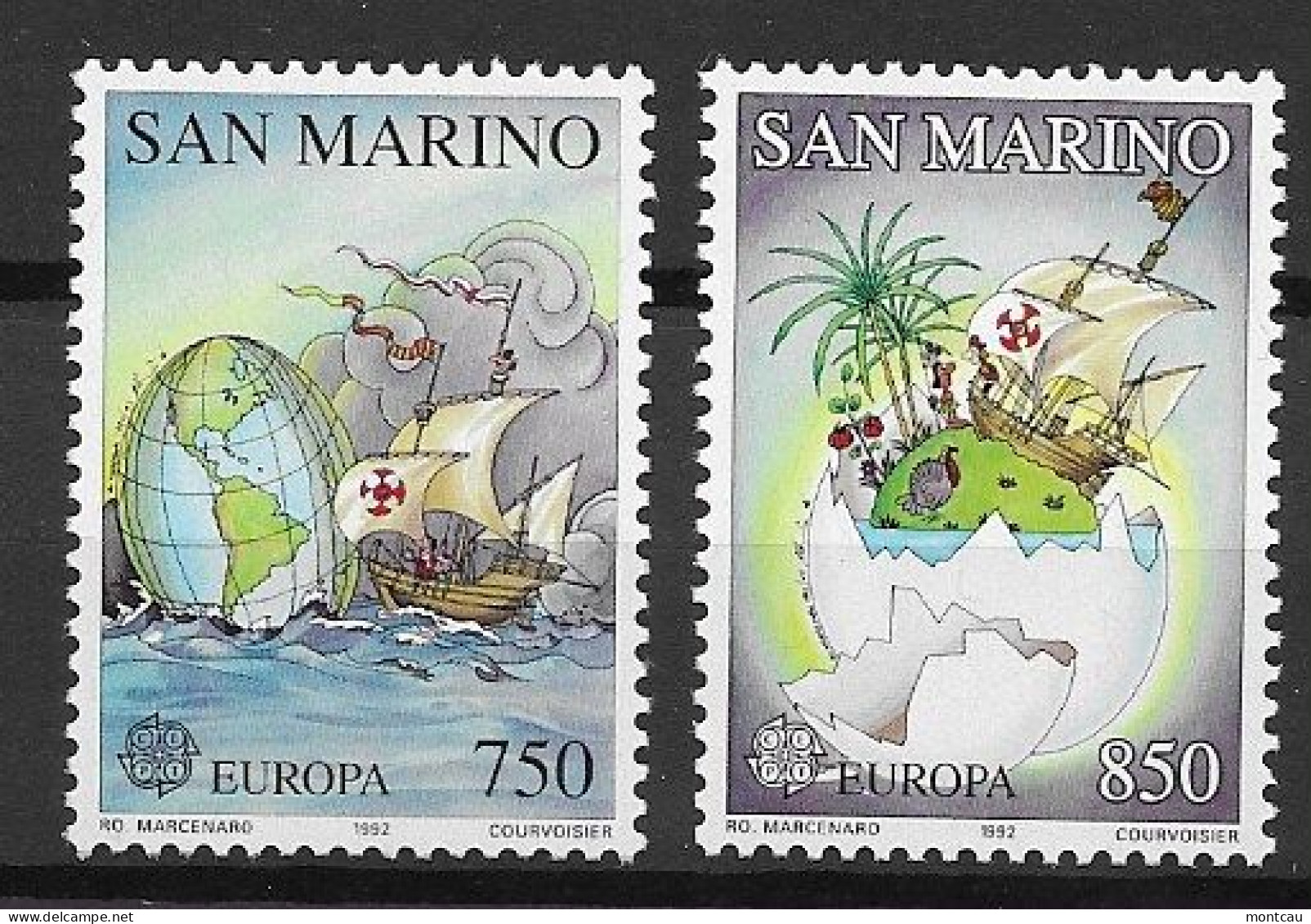 San Marino 1992.  Europa Mi 1508-09  (**) - 1992