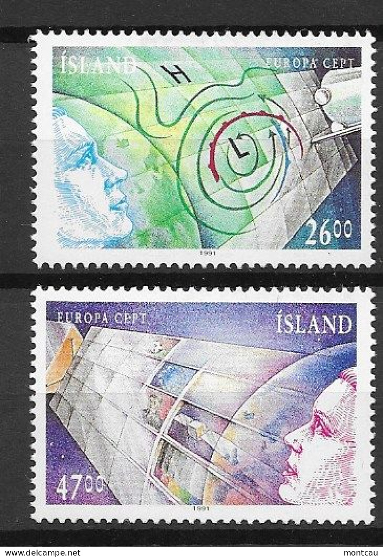 Iceland 1991.  Europa Mi 742-743  (**) - 1991